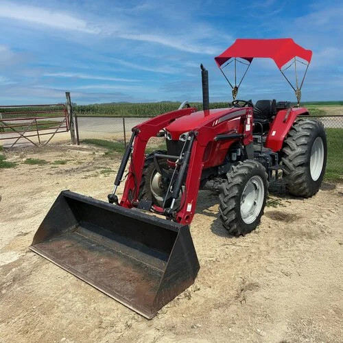 3-Bow Tractor Canopy with Frame Fender Mount 40″ – Red
