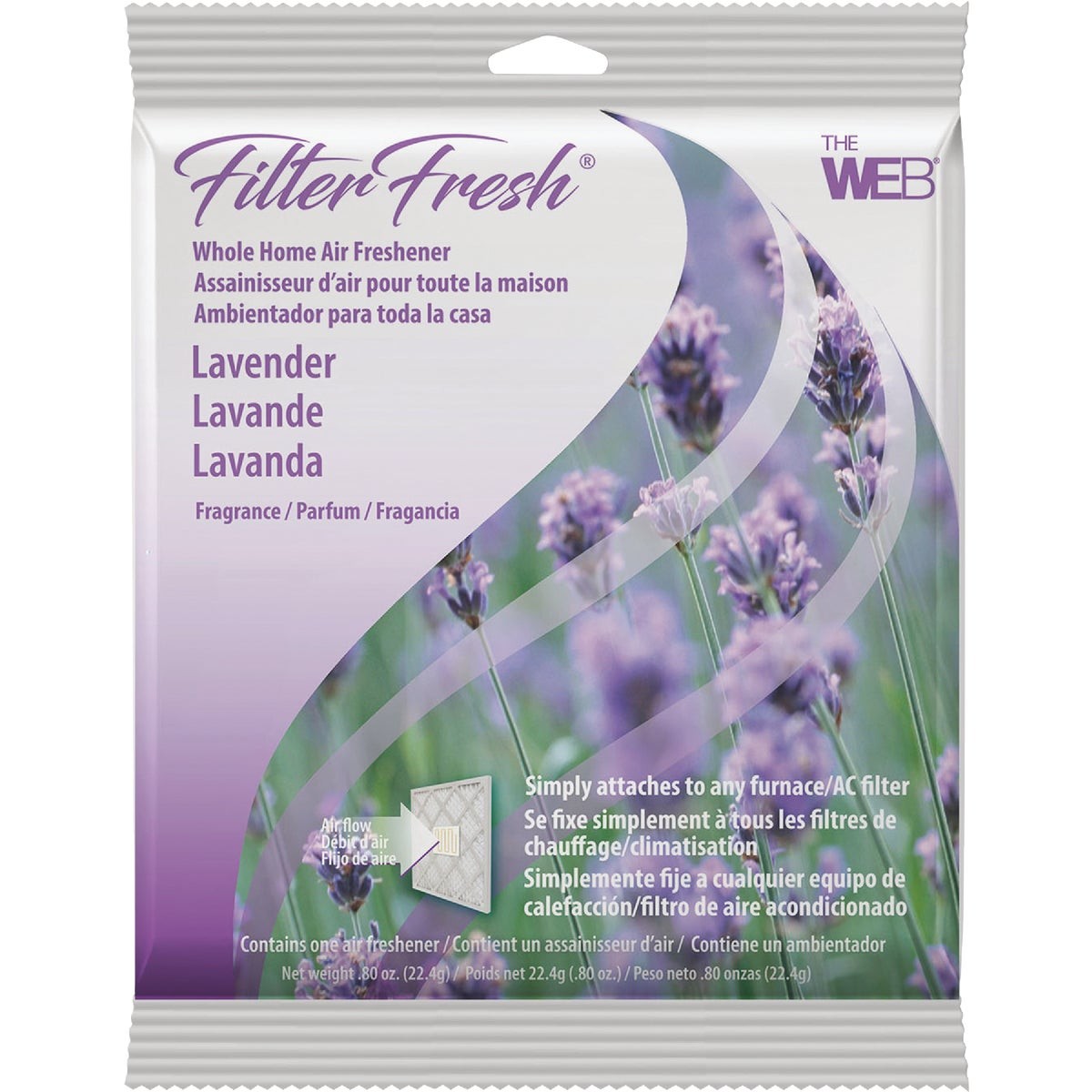 Web FilterFresh Furnace Air Freshener, Lavender Bloom WLAVENDER Pack of 18 Web