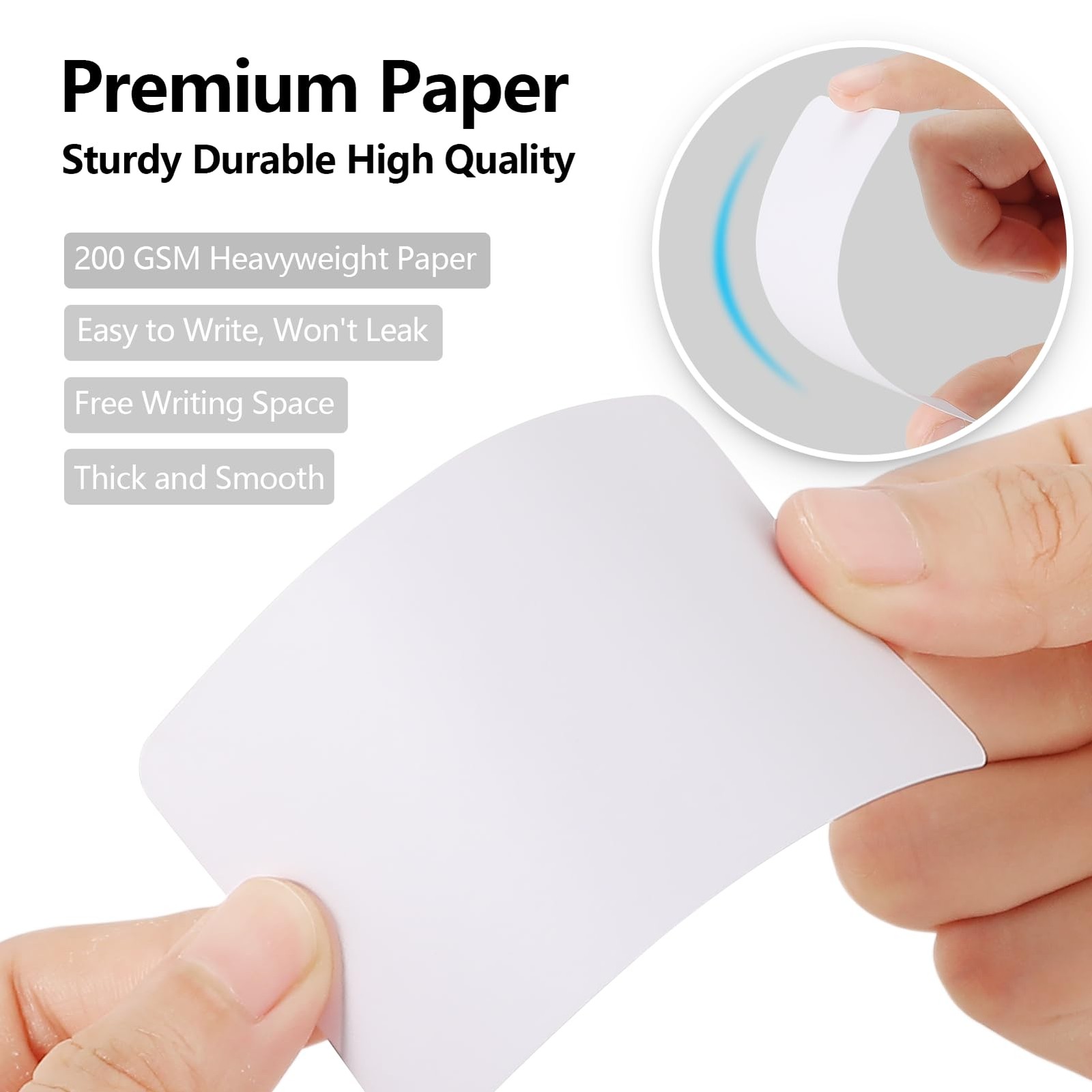 MaxGear 100Pcs Blank Business Cards, 3.5″ x 2″ Kraft Paper x 2″, white