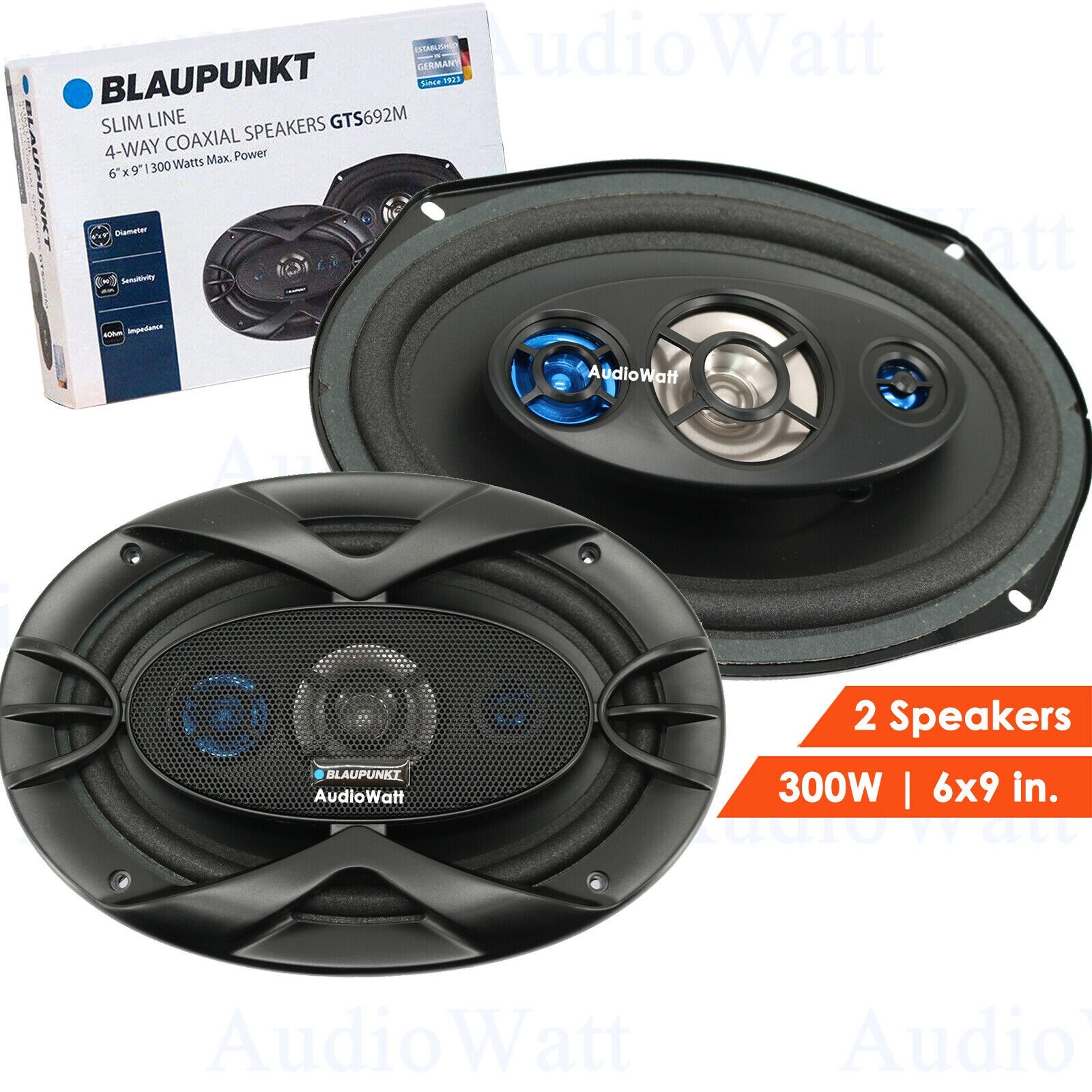 2x BLAUPUNKT GTS692M 300 WATTS 4-WAY COAXIAL CAR AUDIO 6″ x 9″ SPEAKERS