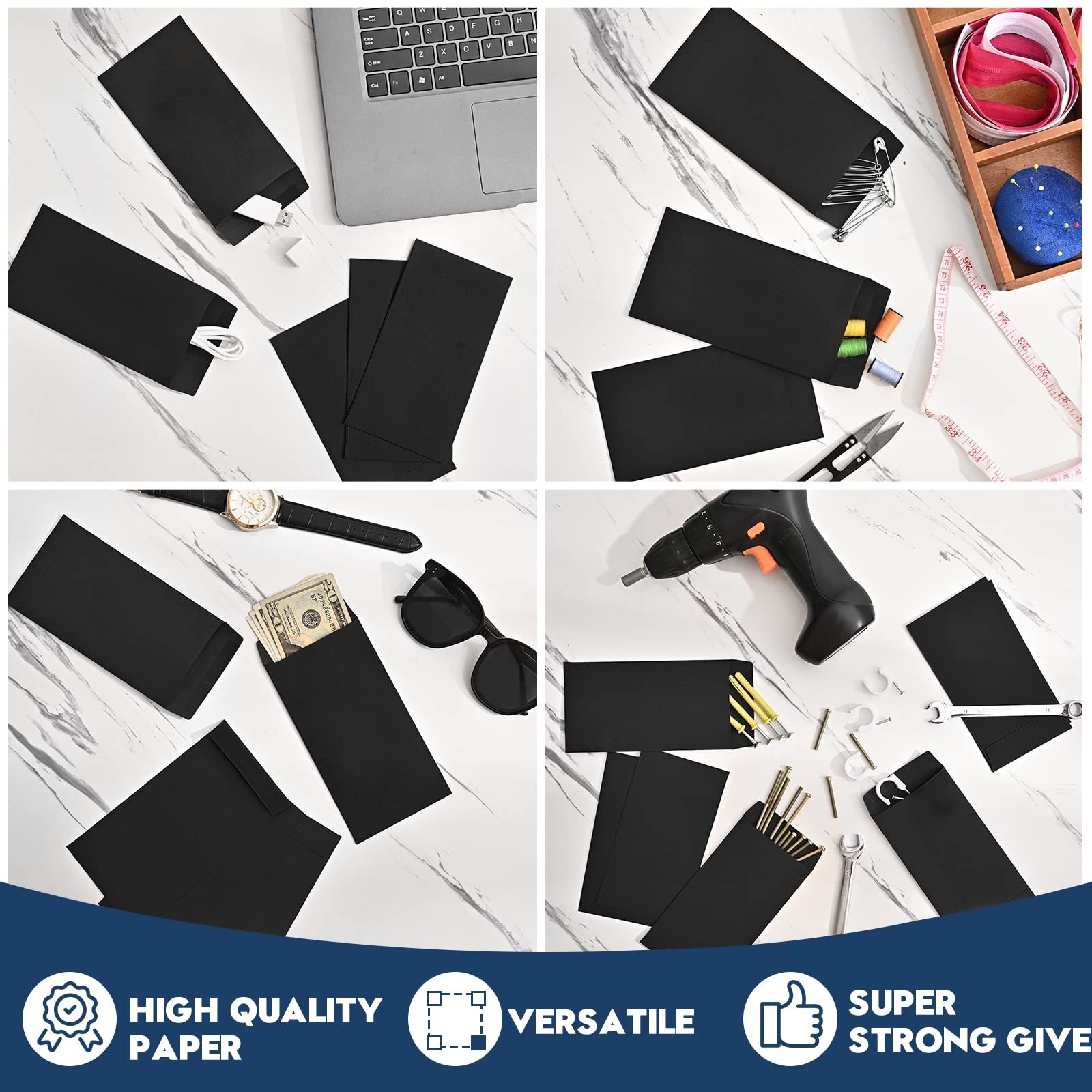 200 Pack Cash Envelopes for Budgeting, 6.7 x 3.5 Inch | Large Pack of Self-Ad…