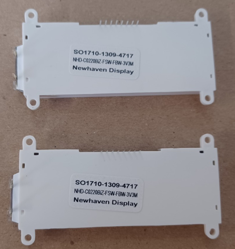 NewHaven Display LCD 113872-15-08-21 NHD-C0220BiZ-FSW-FBW-3V3M, Lot of 2