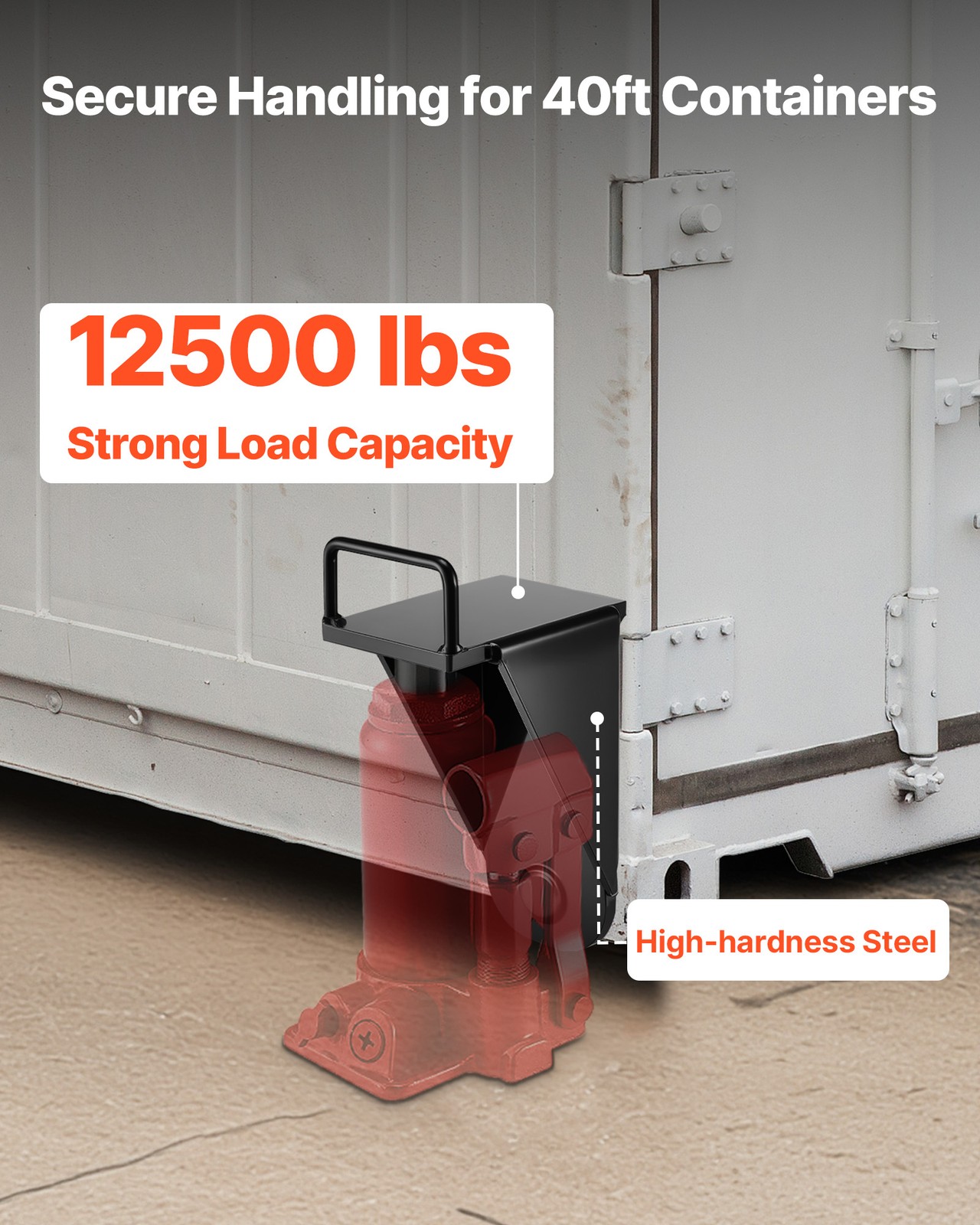 VEVOR 1-Pack Shipping Container Jack Lug with Handle Storage Leveler Booster