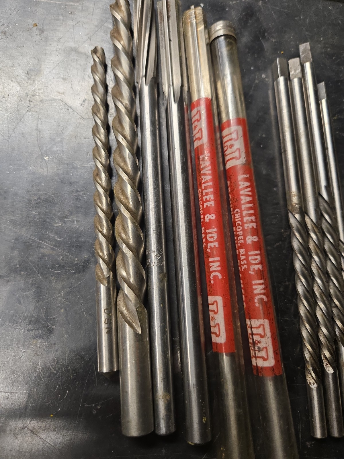Vintage HSS Reamer Drill Bit Lot Lavallee Ide USN Machinist Tooling USA