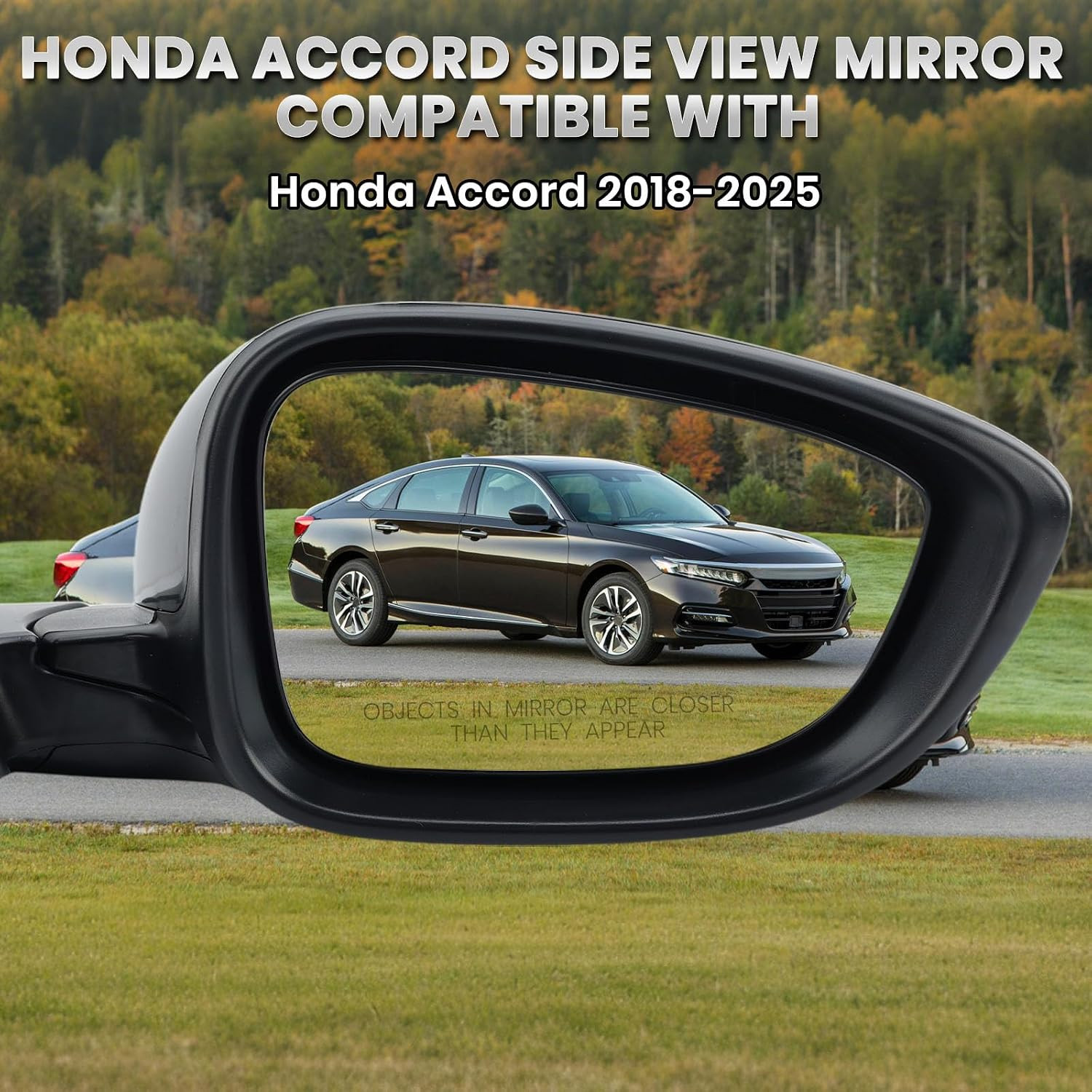 Right Passenger Side Mirror Compatible with Honda Accord LX Sport 1.5T 2018-2025