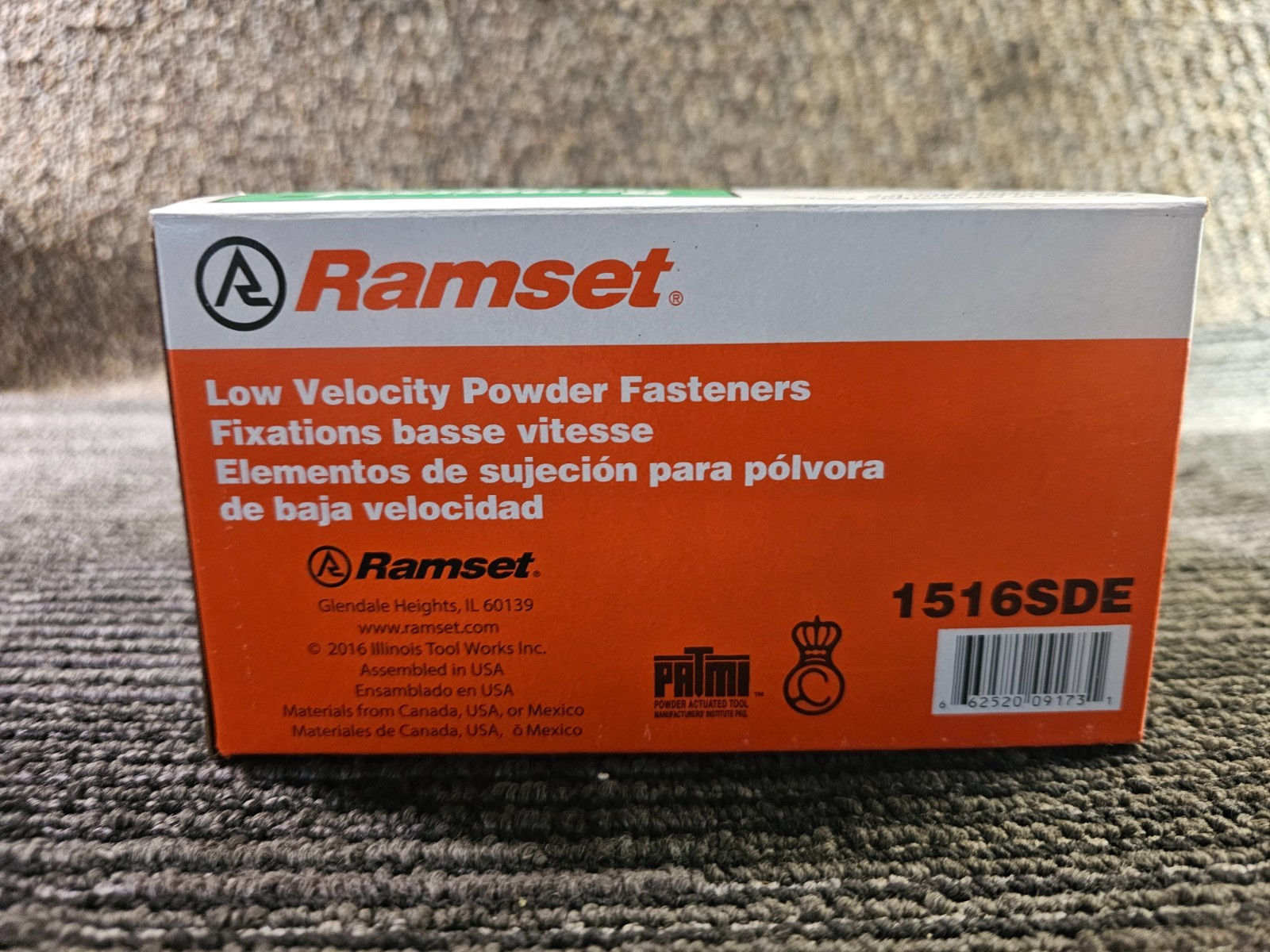 (QTY 900) RAMSET 09173 1516SDE Ramguard 2-1/2 in. Drive Pins with Washers, Steel