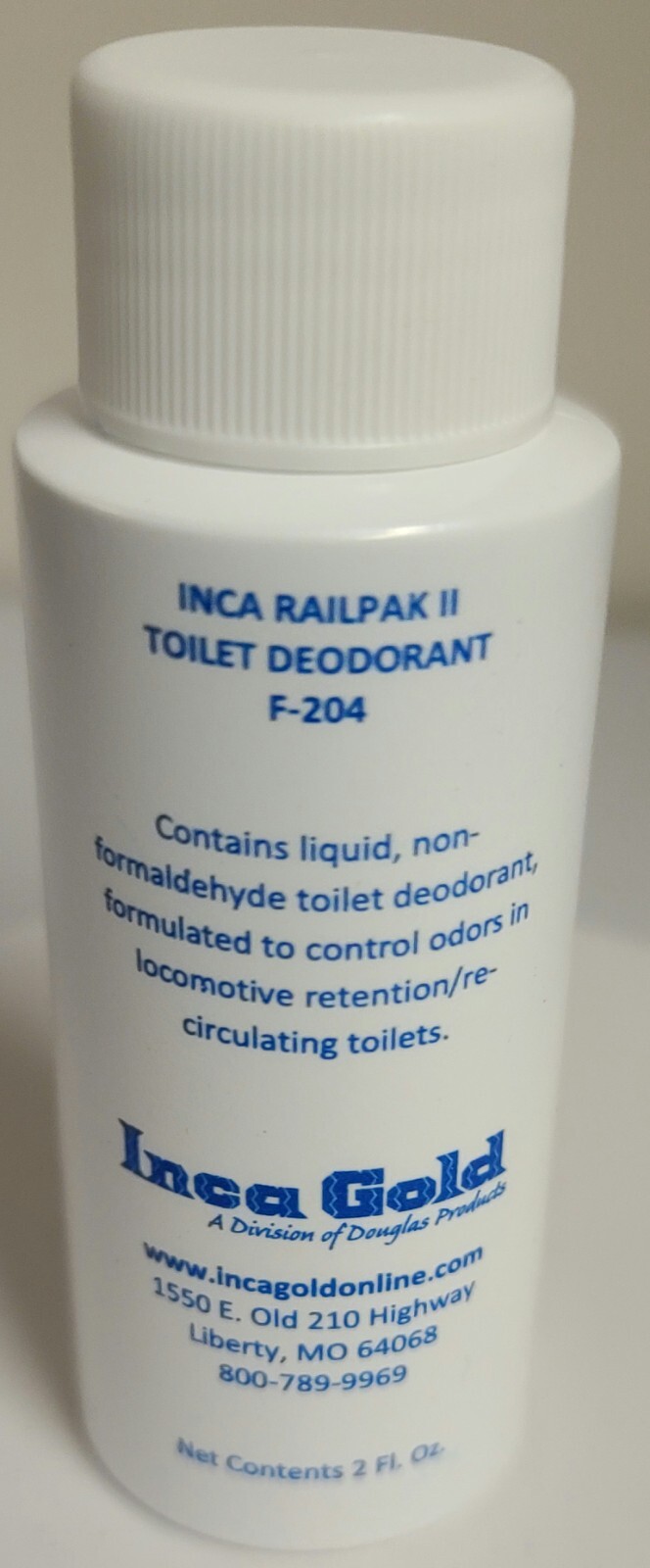 Inca Liquid Gold II F-204 Concentrated Toilet Deodorizer 2. OZ BOTTLE