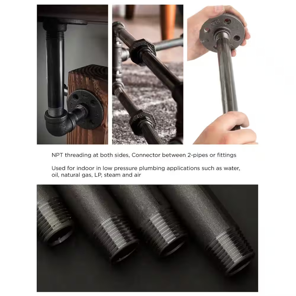 3/8 In. X 48 In. Black Steel Pipe