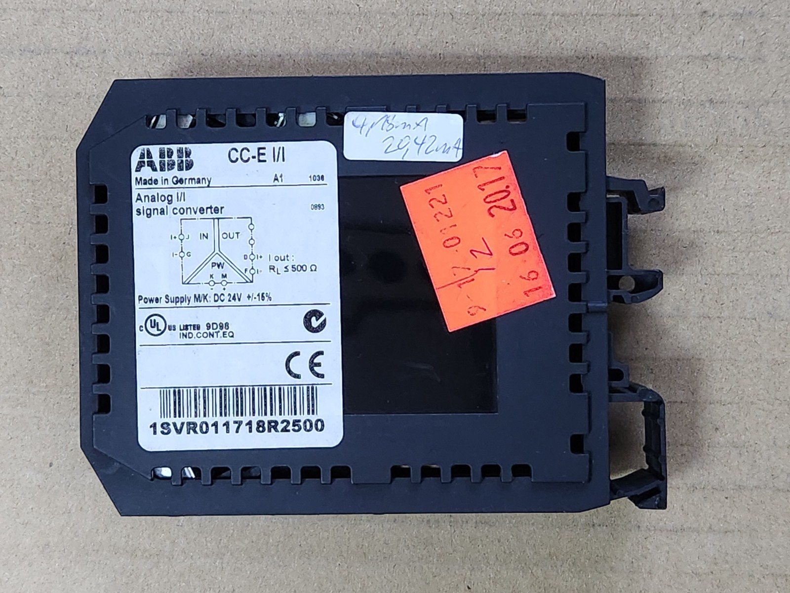 CC-E I/I ABB ANALOG SIGNAL CONVERTER 1SVR011718R2500