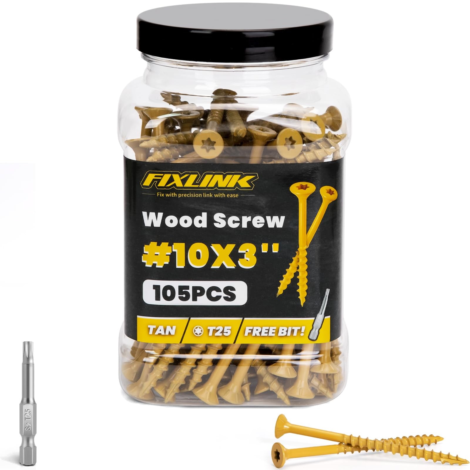3 Inch Deck Wood Screws #10 x 3 Epoxy Coated Rust Resistant 105 PCS