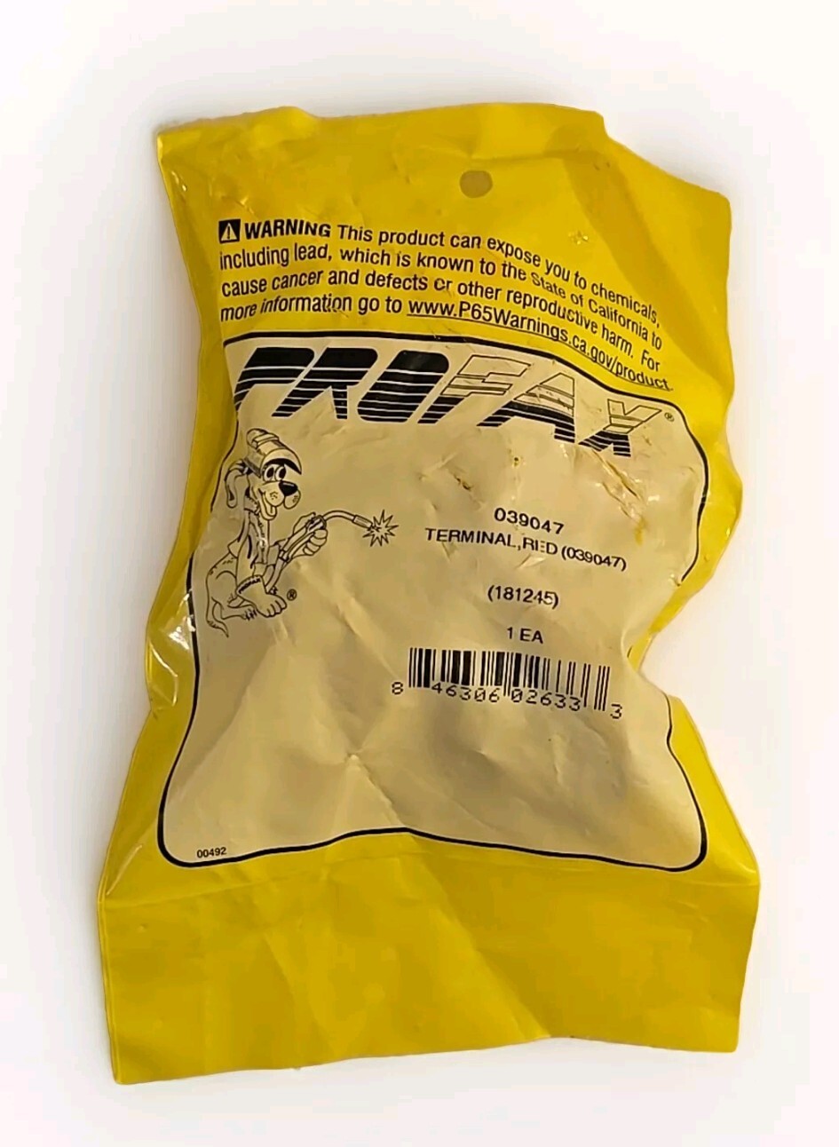 Profax #039047 Miller Terminal Positive Red 181245 New Sealed