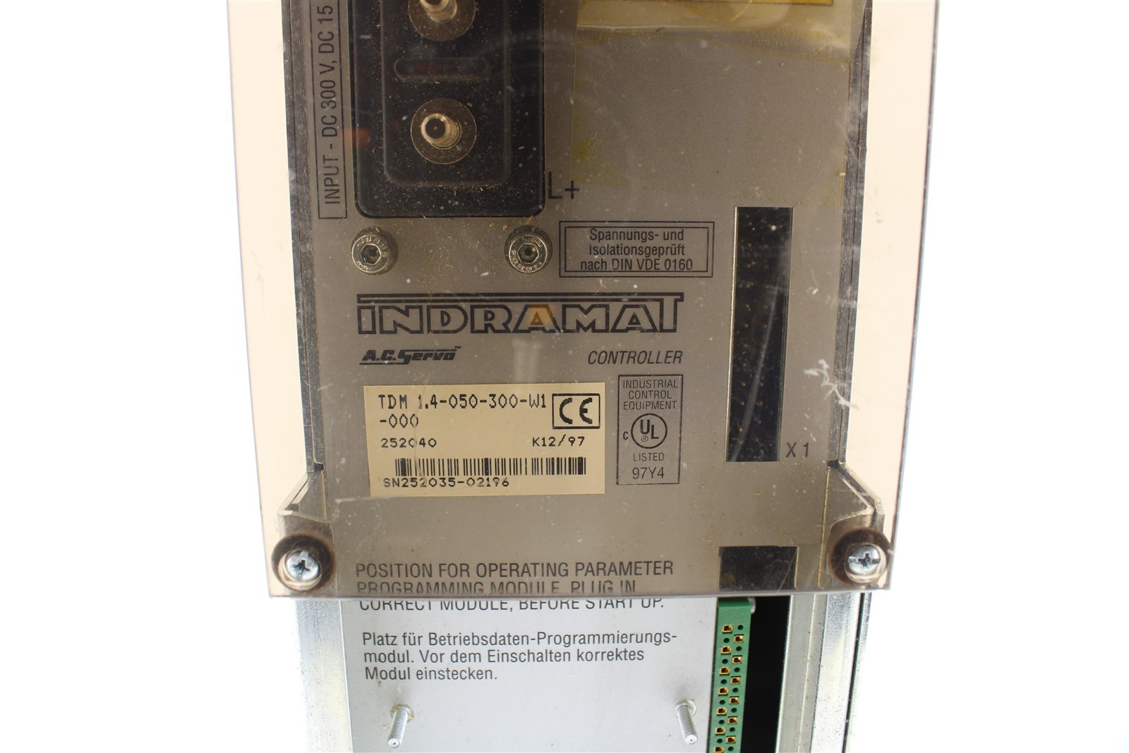Indramat TDM 1.2-050-300-W1-000 TDM Series AC Servo Drive | 15KW | 50A | 300V DC