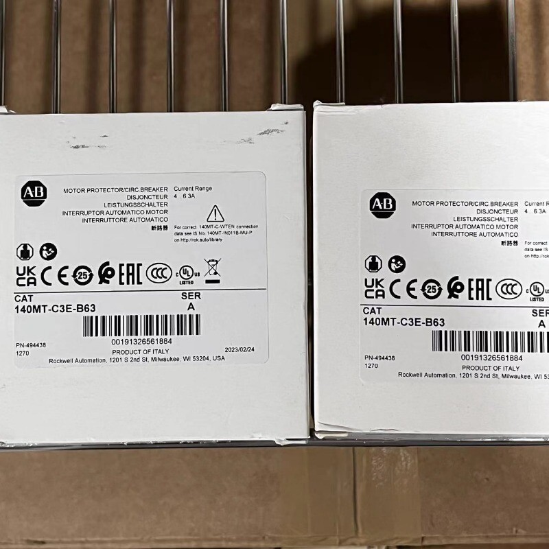 New Allen Bradley 140MT-C3E-B63 Circuit Breaker 140MTC3EB63