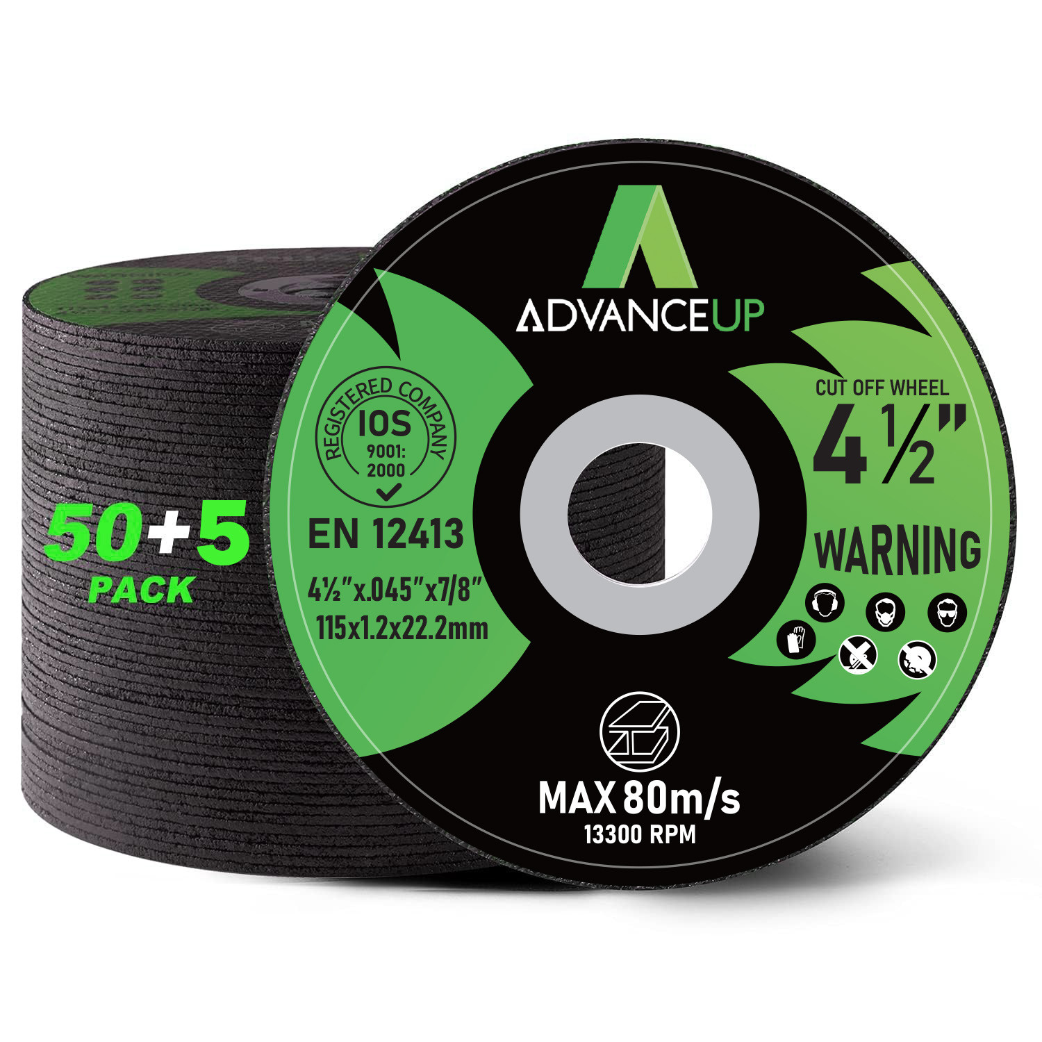 55-Pack 4-1/2 Inch Cut-Off Wheel, Professional Cutting Disc for Angle Grinder