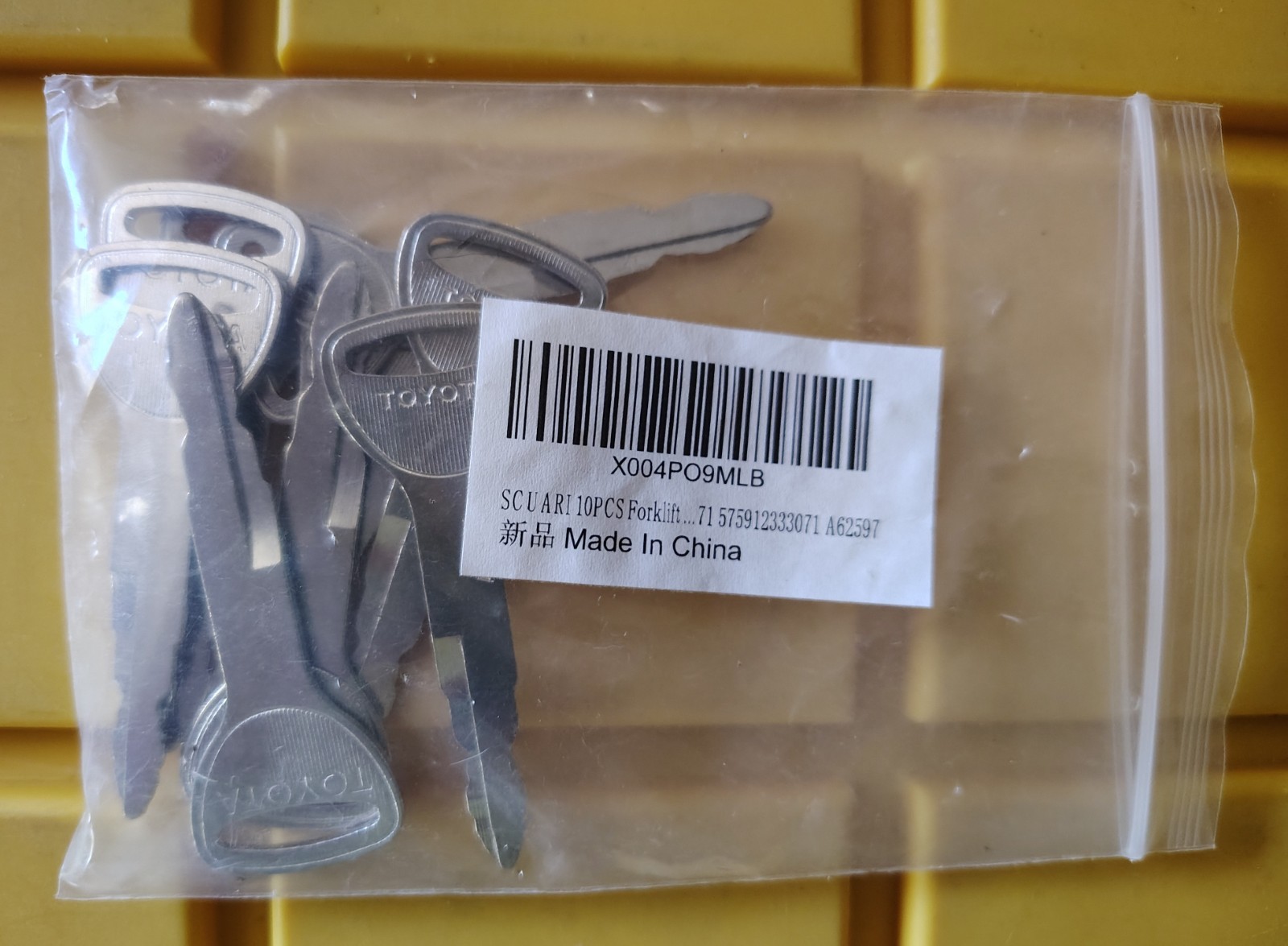 Ignition Keys, 10 Pack Forklift Key Heavy Equipment Ignition Keys 57591-23330-71