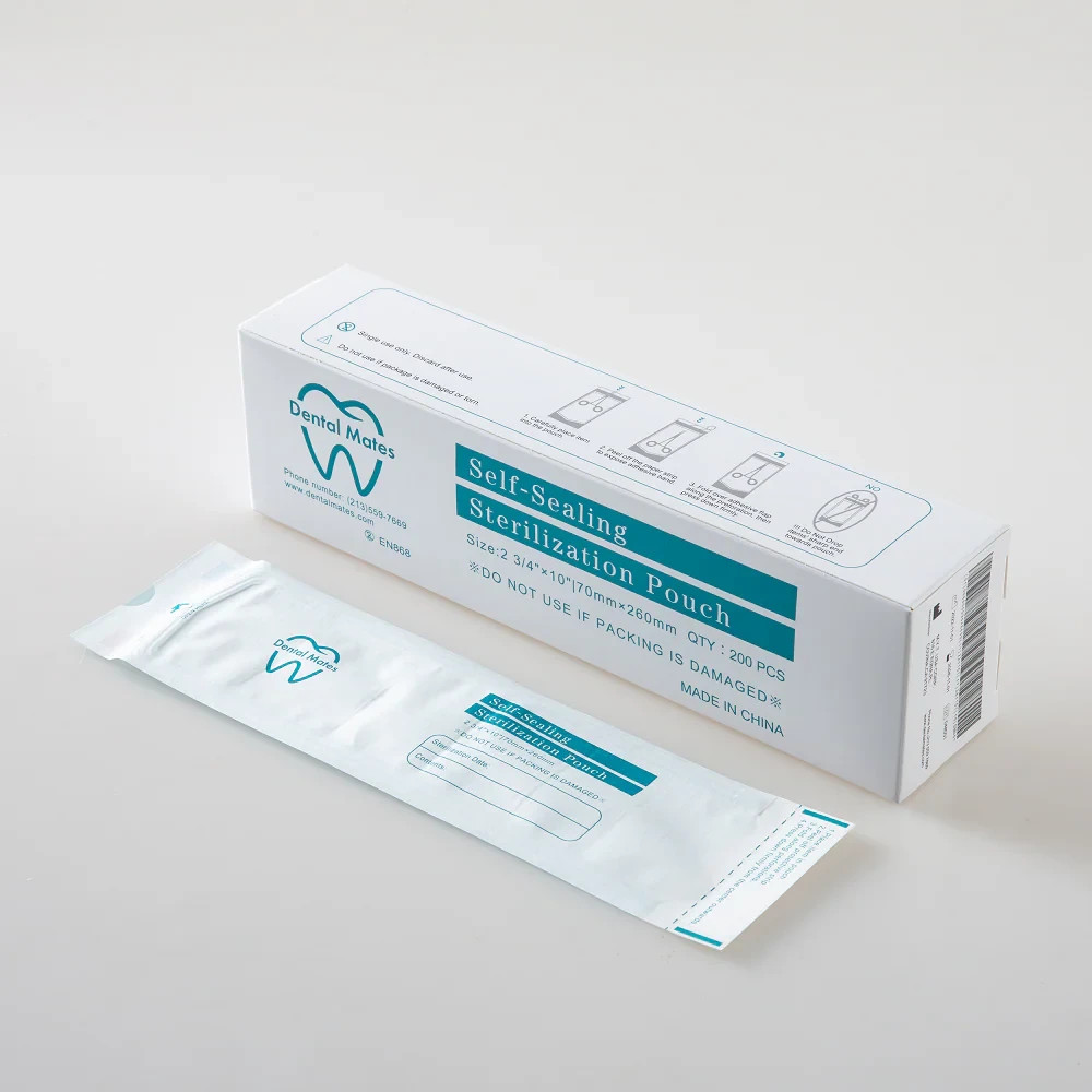 3.5″ x 10″ Self-Sealing Sterilization Pouches for Autoclave – 200pcs/Box