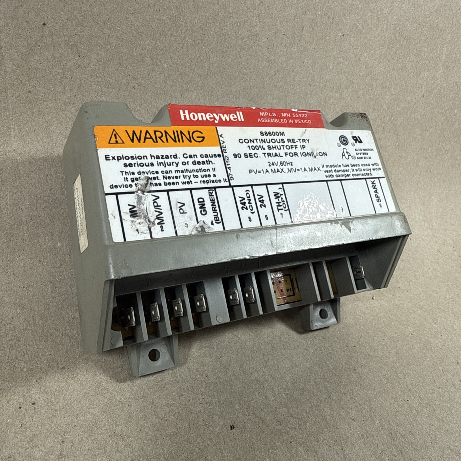 TESTED🔥Honeywell S8600M1005 1Ignition Control Module HQ1011449HW S8600M
