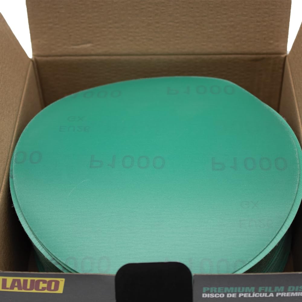 Premium 6″ Hook and Loop Sanding Ceramic Discs (Box of 50) – (GRIT-1000) 25944