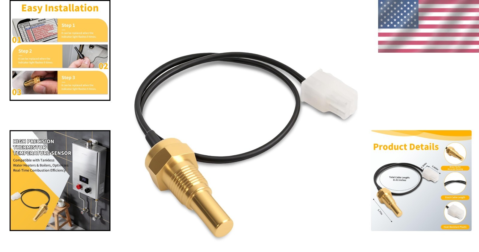 Thermistor Chamber Sensor Replacement Compatible with Rheem AP19299 Ultra Low