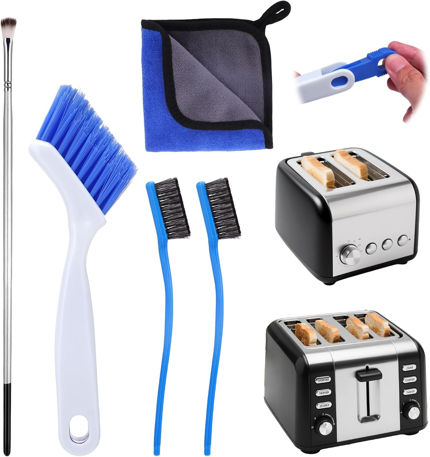 XANGNIER Toaster Cleaning Brush Set,5 Pcs Cleaner Supplies Tools Kit for Toaster