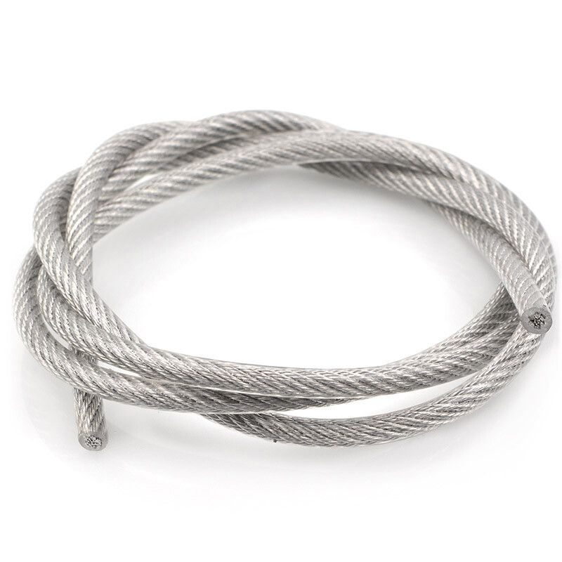304 Stainless Steel Wire Rope Cable Rigging Φ0.5mm-12mm PVC Coated Clear / Black
