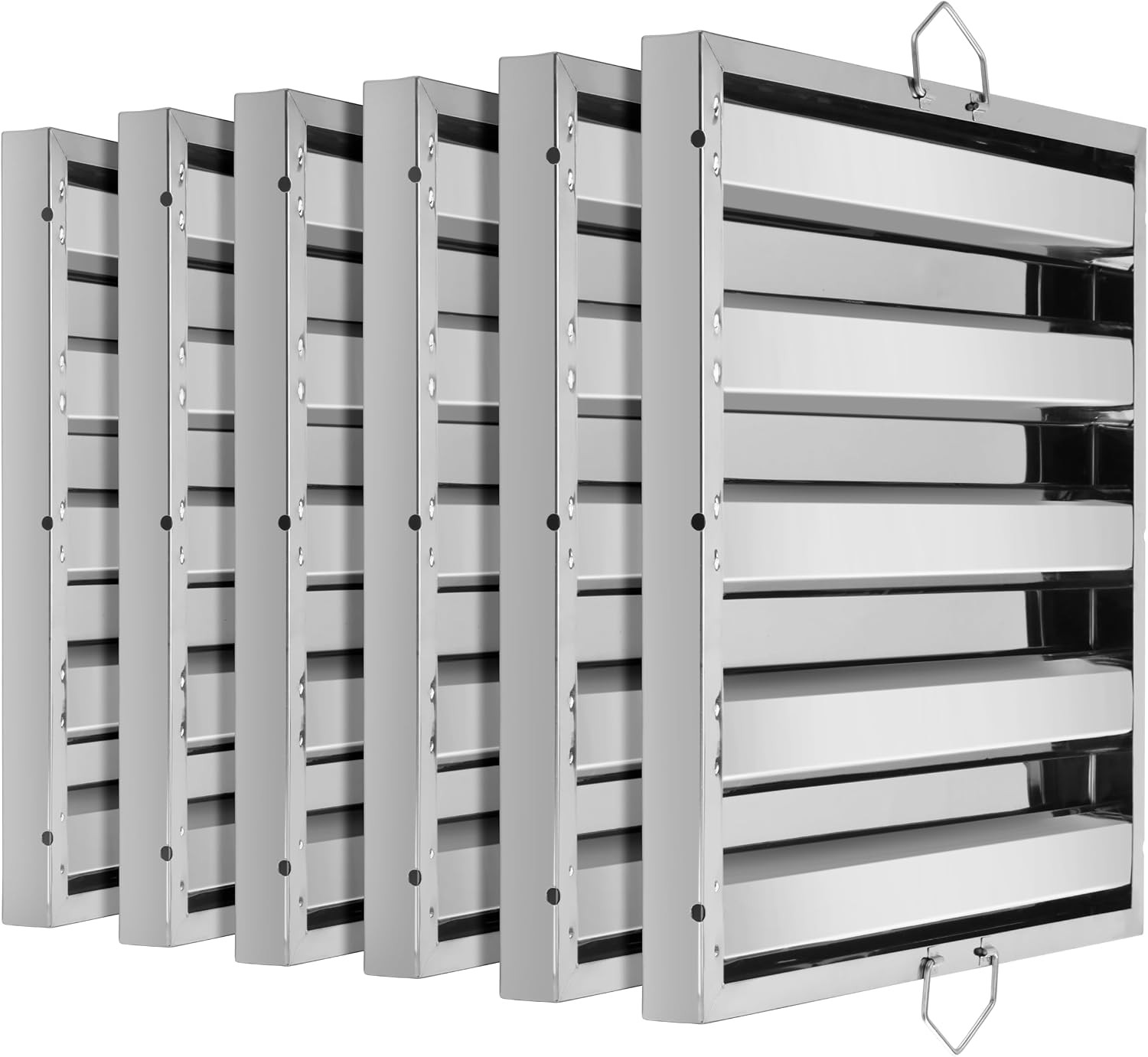 Set of 6 Stainless Steel Hood Filters 20″ x 20″ for Kitchen Ventilation