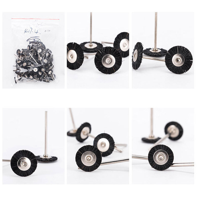 10pcs Dental Polishing Buffing Wheel Brusher 2.35mm Assorted for Rotary Tool