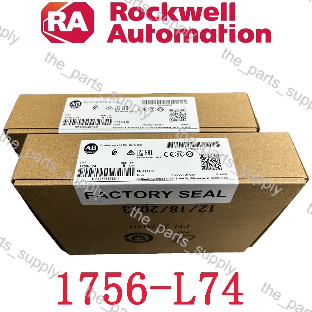 New Sealed Allen Bradley 1756-L74 SER. B ControlLogix 16 MB Controller AB