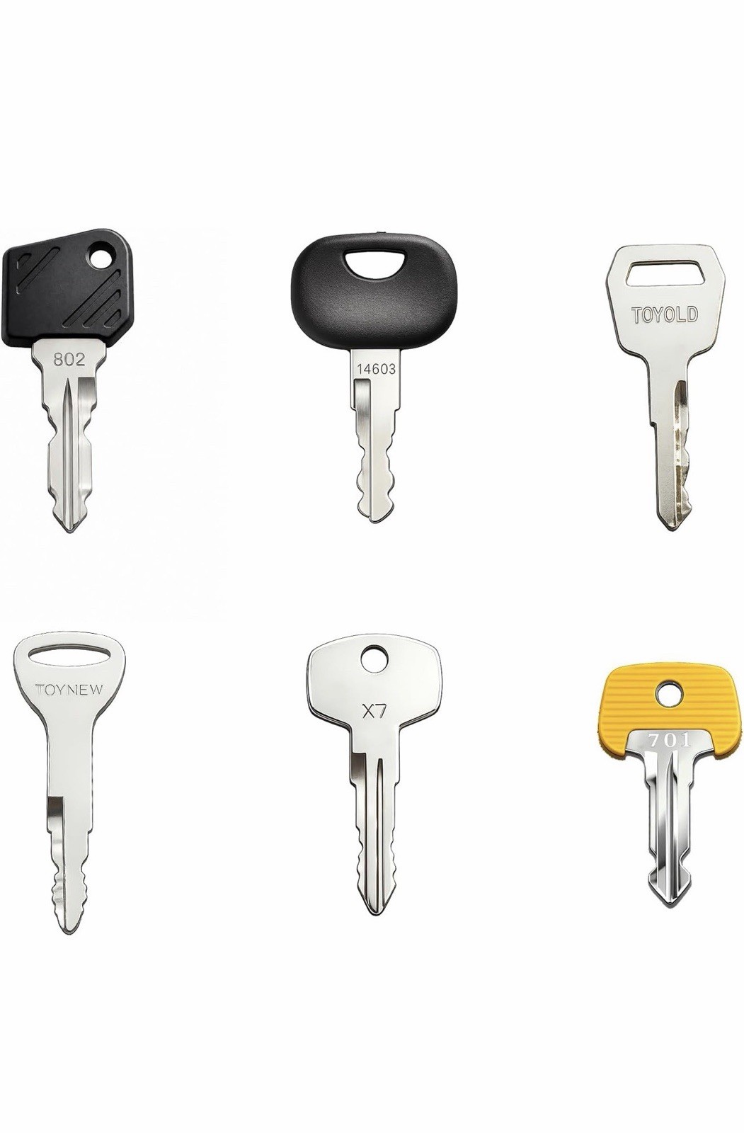 18 Forklift Ignition Key Set Toyota Hyster Doosan Yale Nissan Crown Clark Bobcat