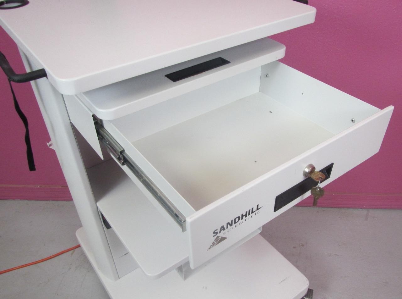 Sandhill Endoscopy Manometry Cart w/ Transformer, Power Strip & Monitor Mount