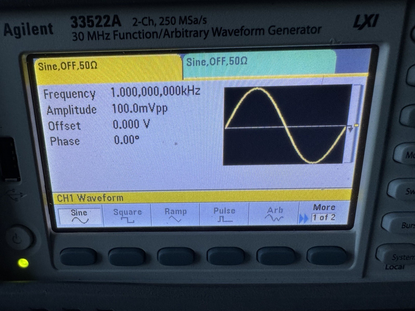 HP/Agilent/Keysight 33522A Waveform Generator CALIBRATED recently