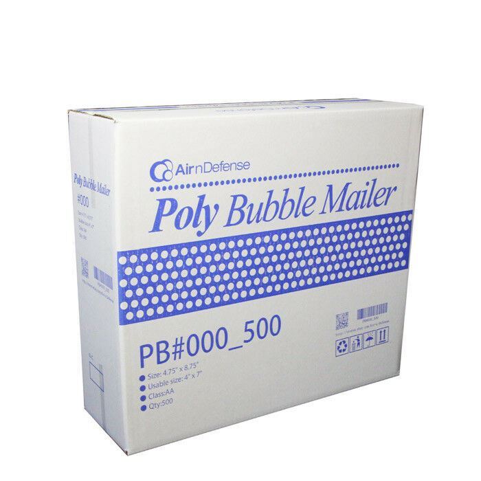 #000 4×8 Poly Bubble Mailers Padded Envelopes Mailing Shipping Bags AirnDefense