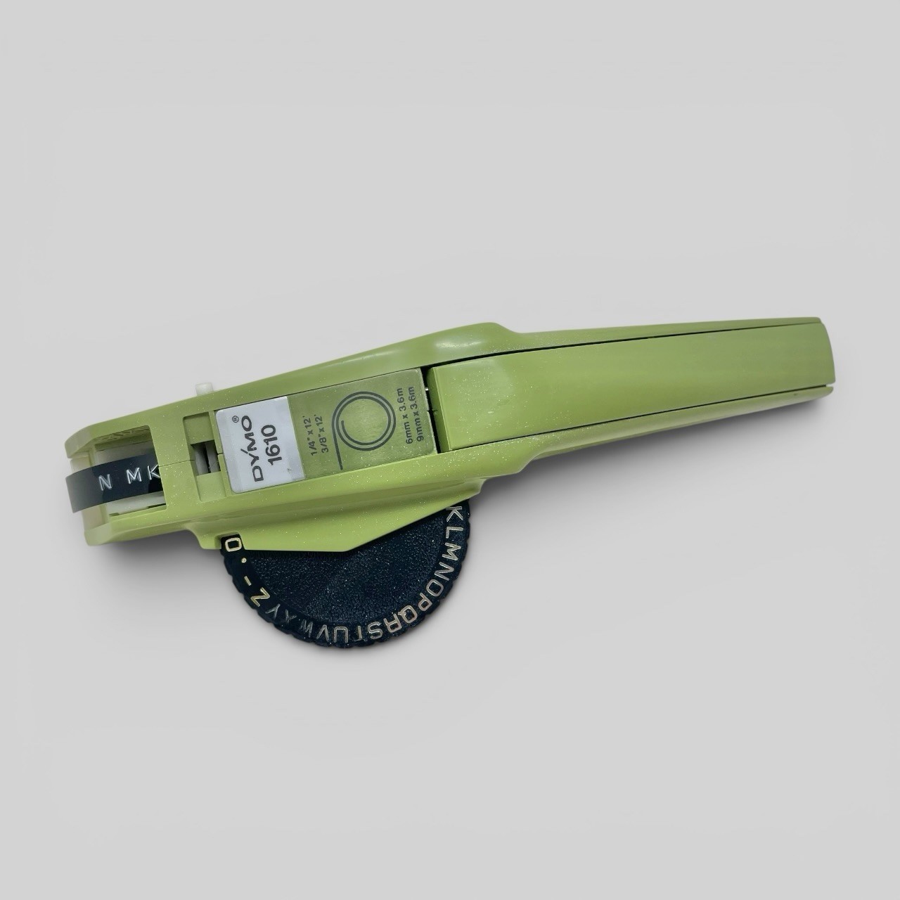Vintage Dymo Interchangeable Embossing Labeler Avocado Green 1610 Office Supply