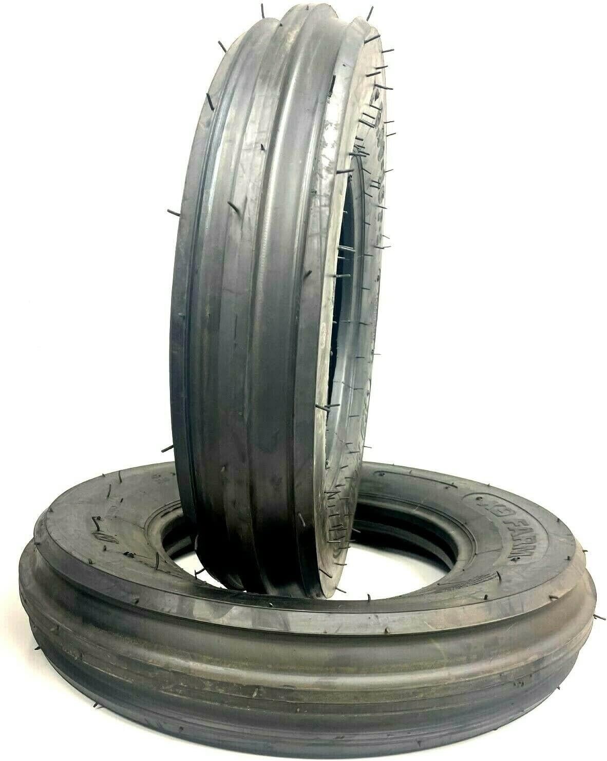 TWO NEW 5.00-15 W/TUBES 5.00×15, 3 Rib F2 Tractor FARMALL JOHN DEERE ALLIS