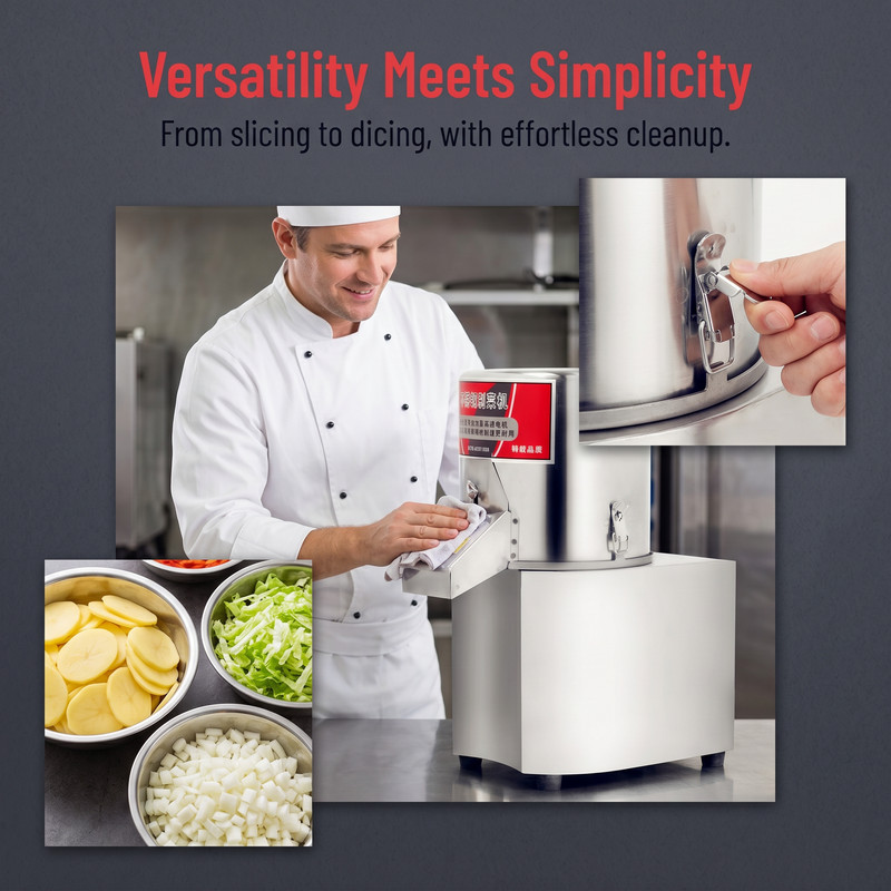 Commercial 110V 600W Food Processor Electric Vegetable Chopper Grinder Machine