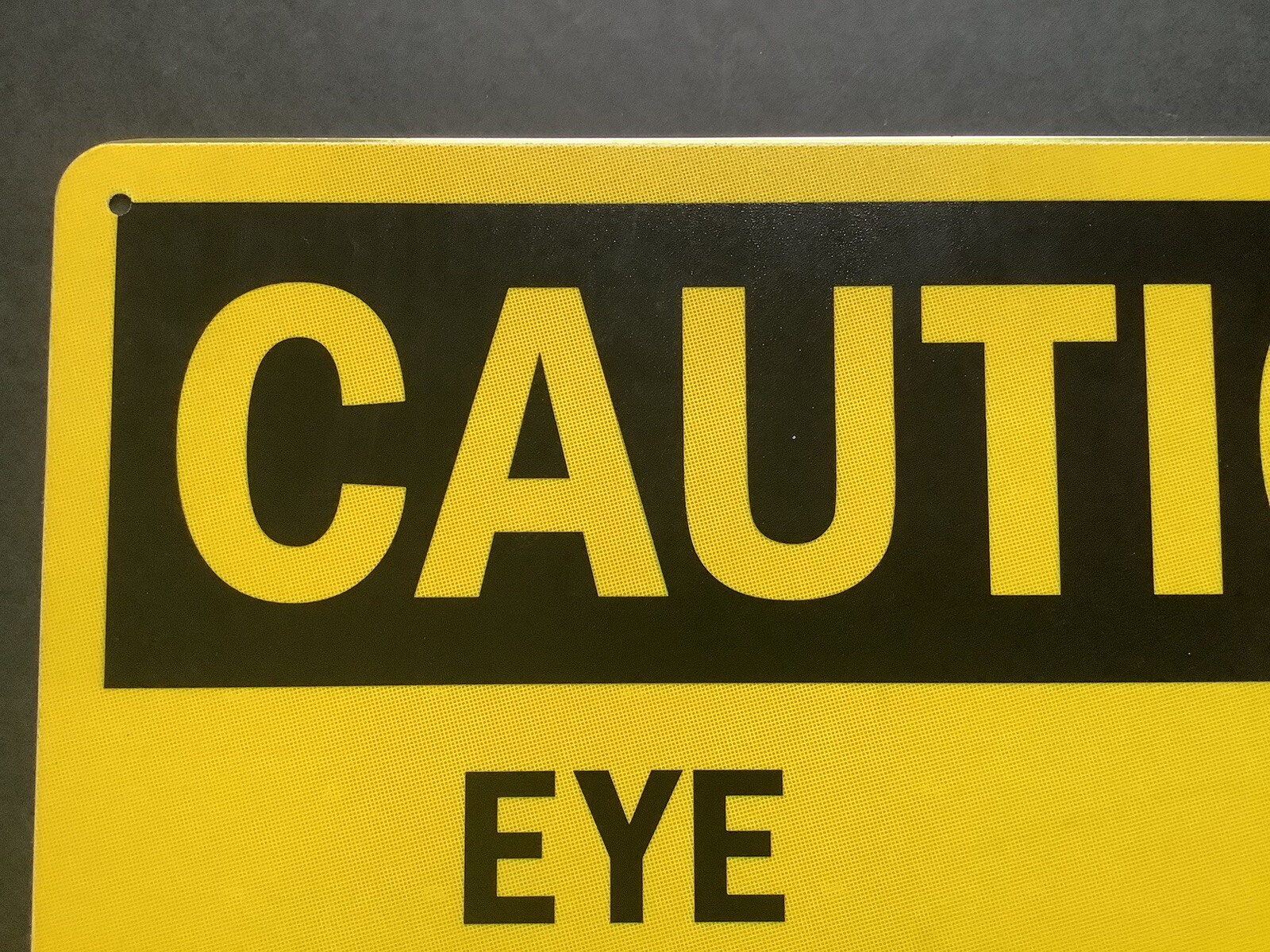 SmartSign Caution Eye Protection Required Sign Aluminum 10″ x 14″ Yellow Black