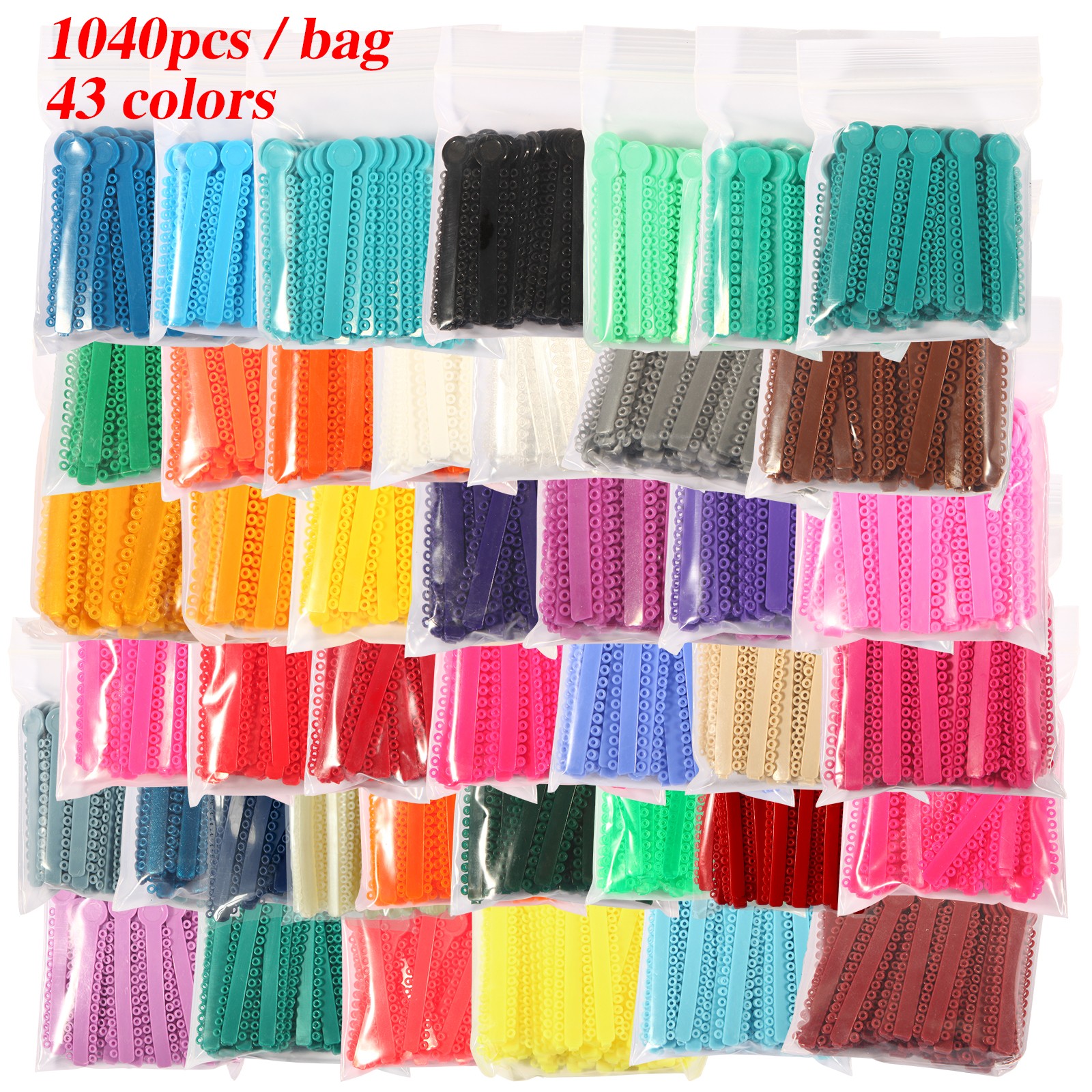 1040 Orthodontic Ligature Ties Elastic Rubber Band Ligadura Ortodoncia Bracket