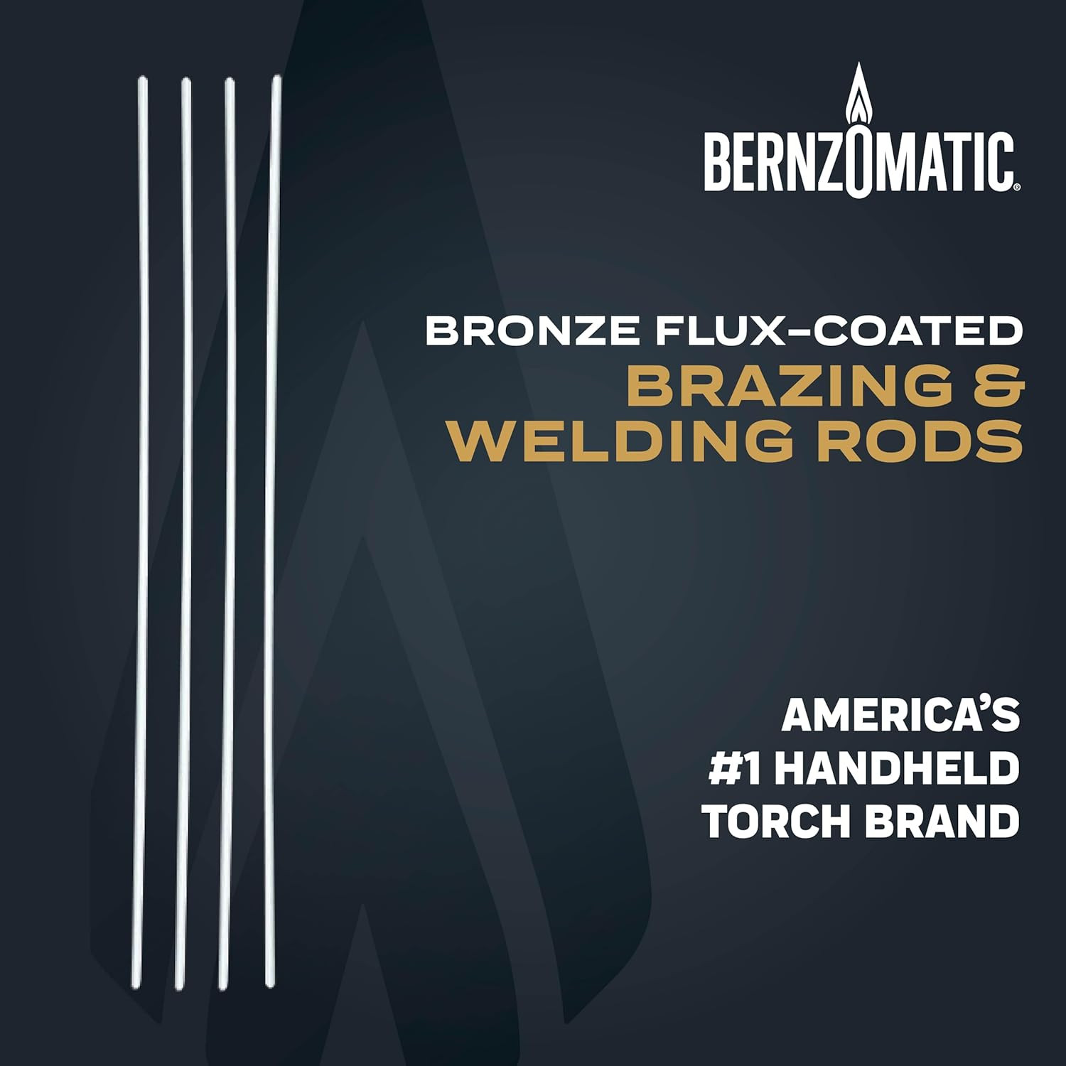 WB5 Bronze Flux Coated Brazing/Welding Rod, 4Piece