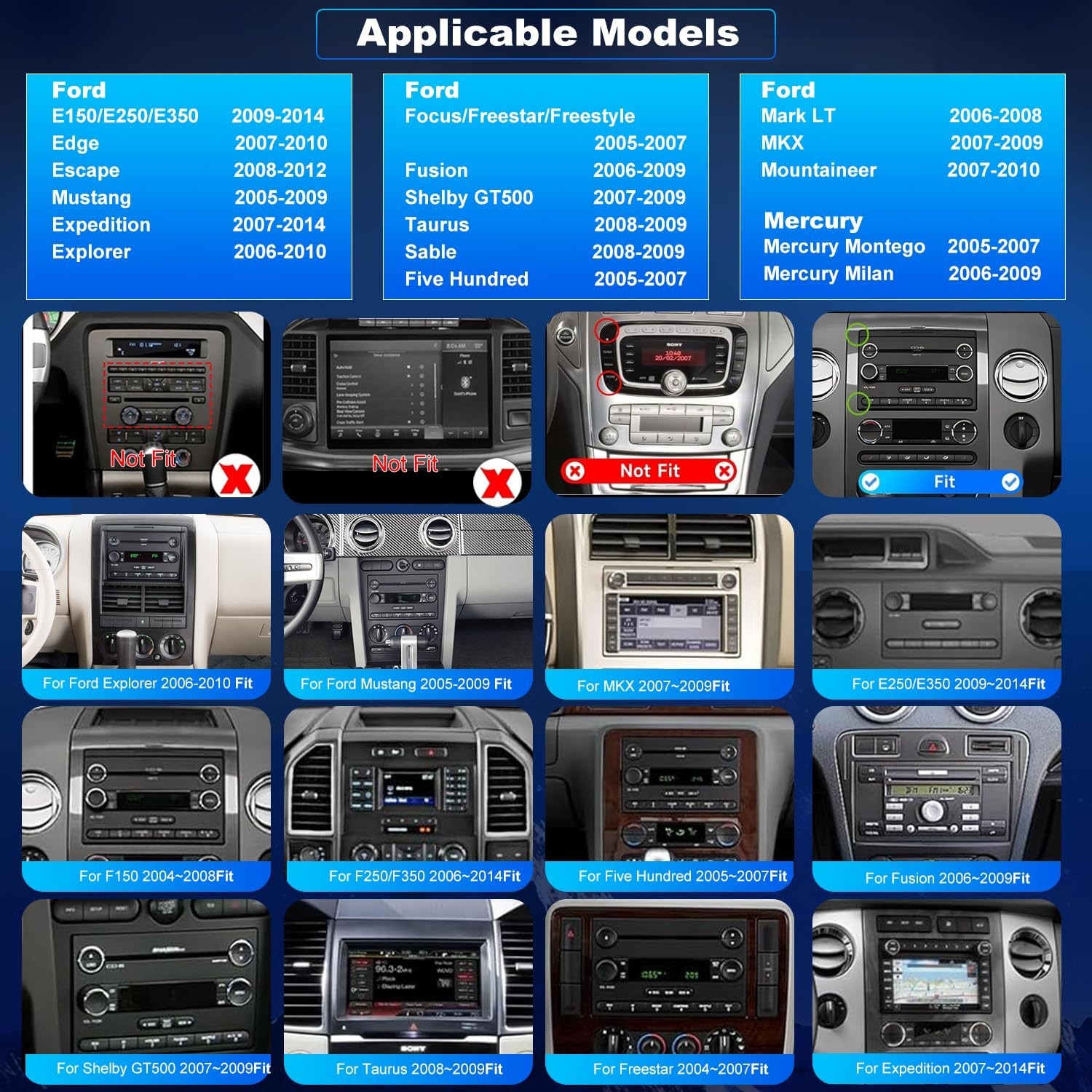 5GWifi Android Upgrade Car Radio for Ford Mustang 2005-2009, Explorer 2006-20…