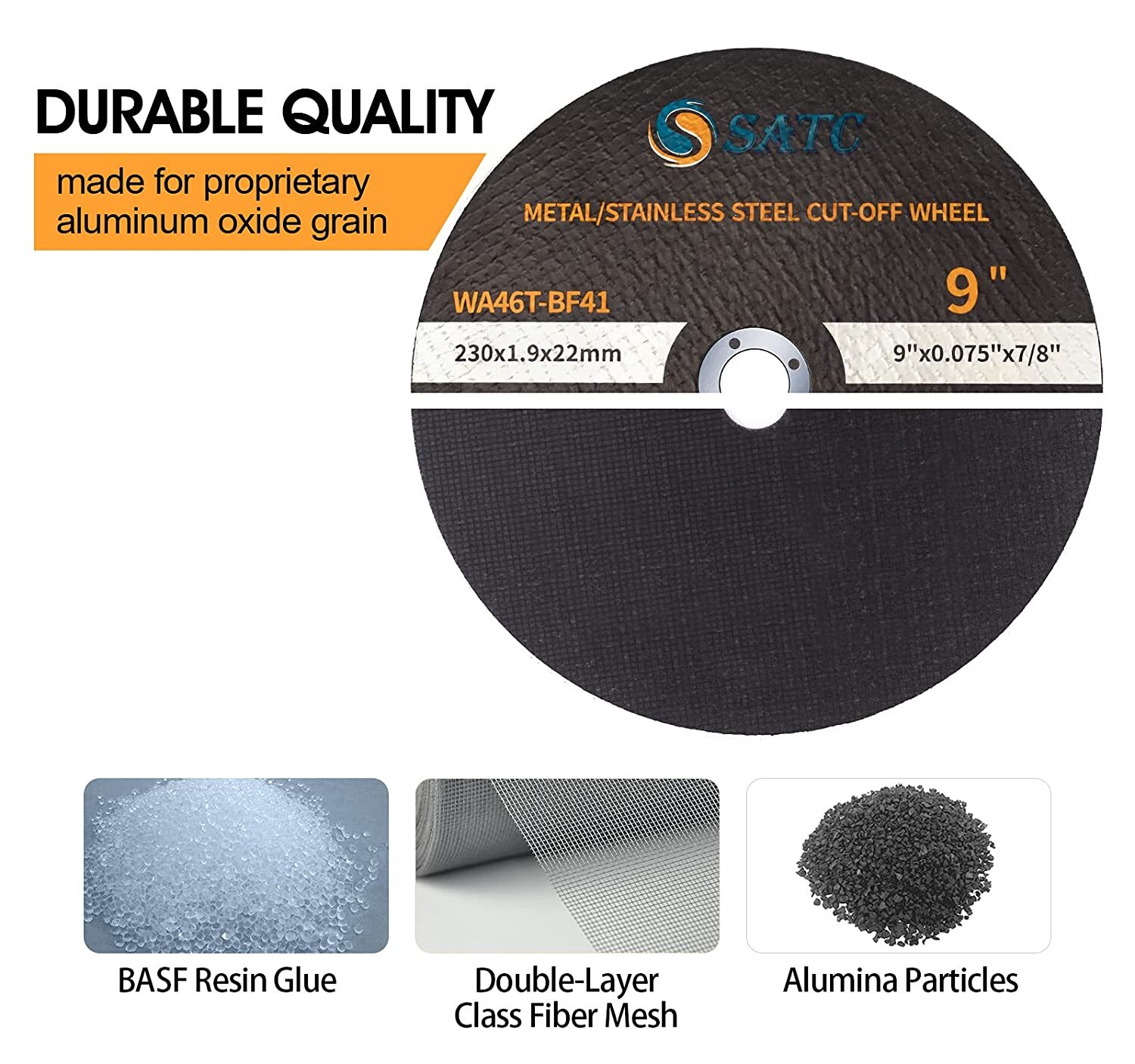 25PCS 9 inch Cut Off Wheel 9x.075×7/8″ Metal Angle Grinder Cutting Disc Wheels