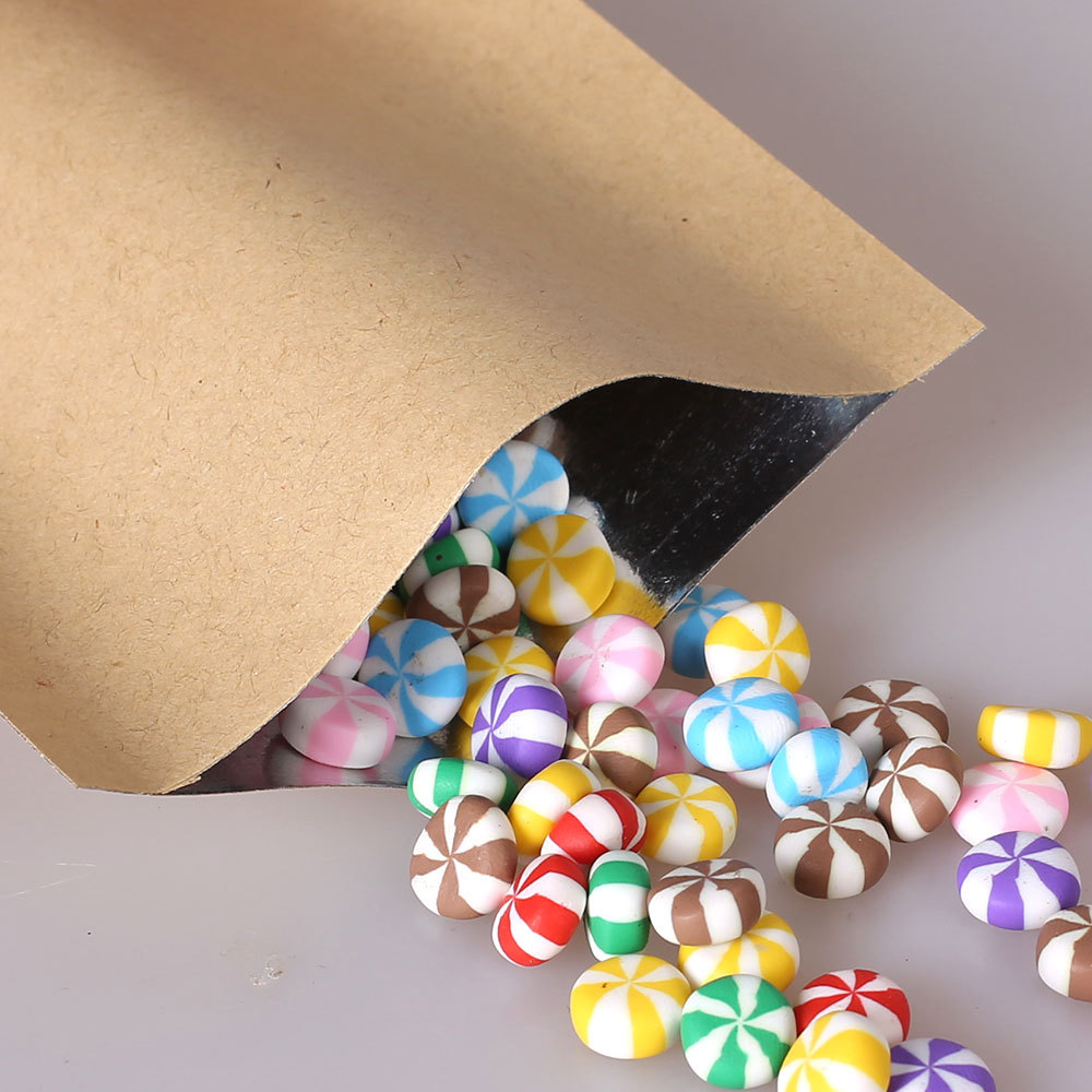 Multi-size Kraft Paper Silver Laminated Inner Open Top Bag Pouch – Wholesale