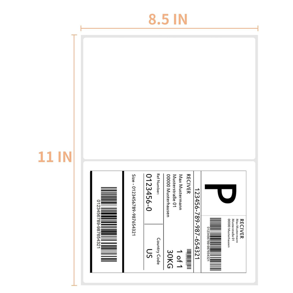 200 Self-adhesive Shipping Labels Round Corner 2 Labels Per Sheet