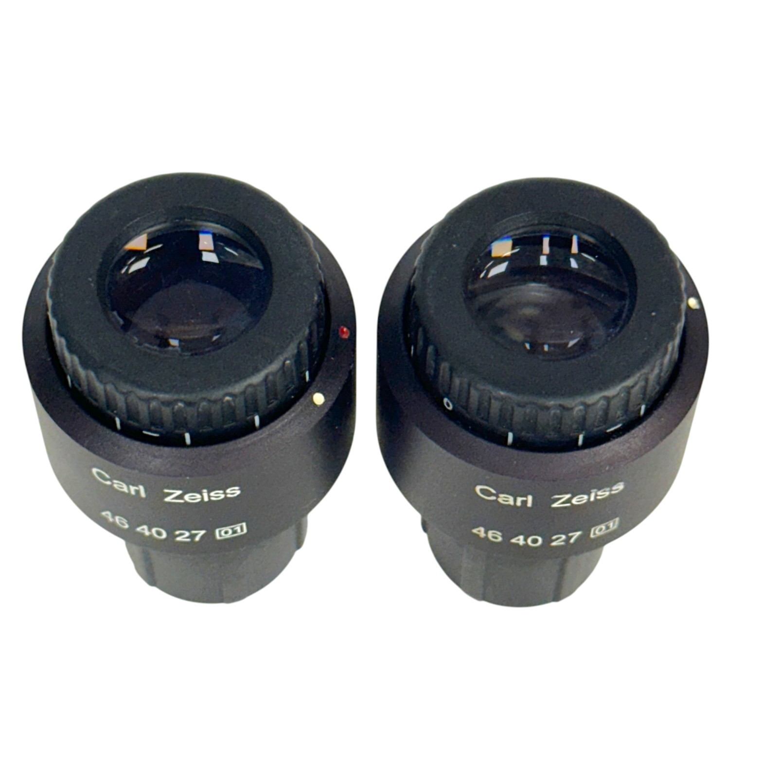 Pair of Carl Zeiss KF 10x/18 Microscope Eyepiece Lens 46 40 27 Made in Germany