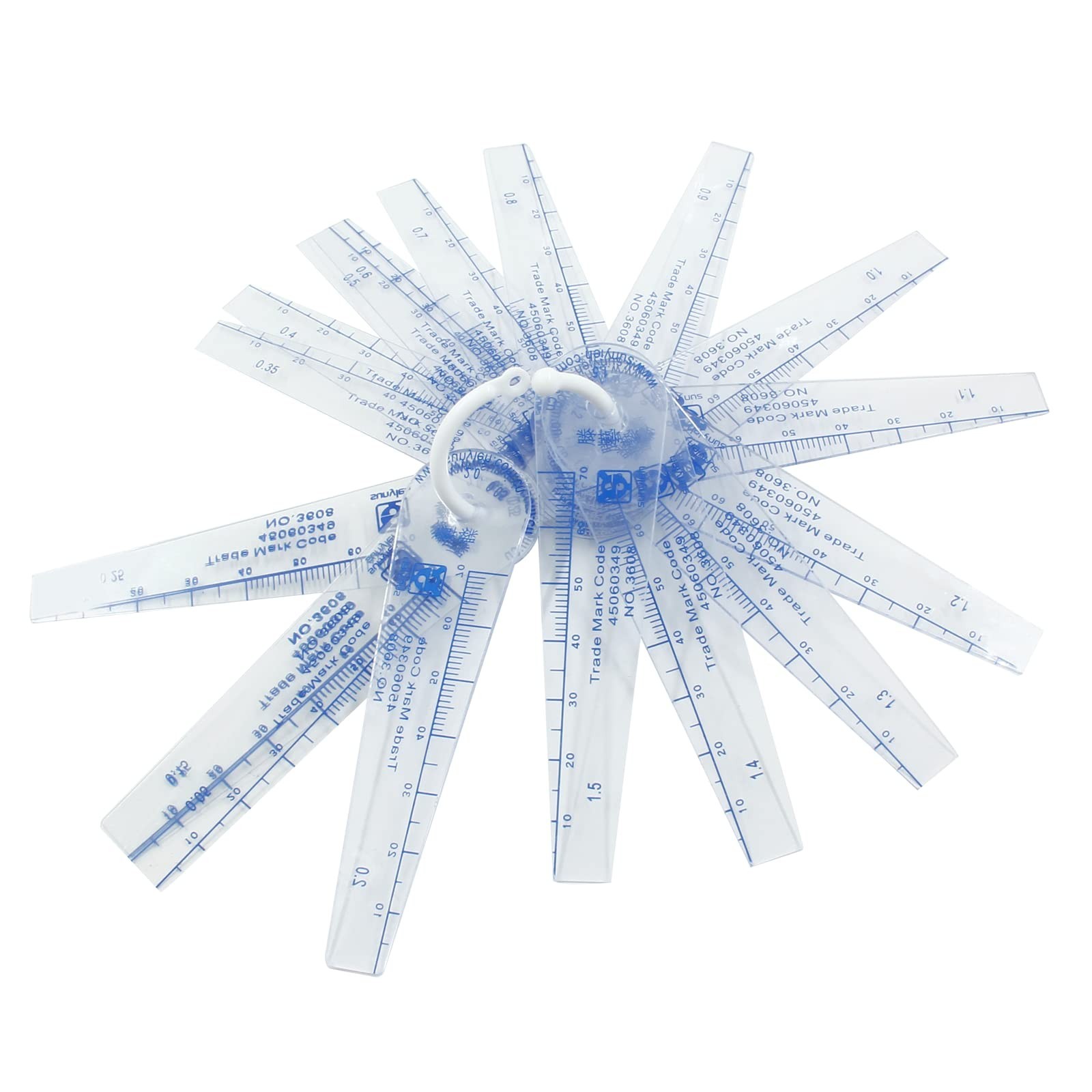 1 Pack Plastic Feeler Gauge 0.05-2mm Thickness Measuring Tools 20 in 1 Feeler…