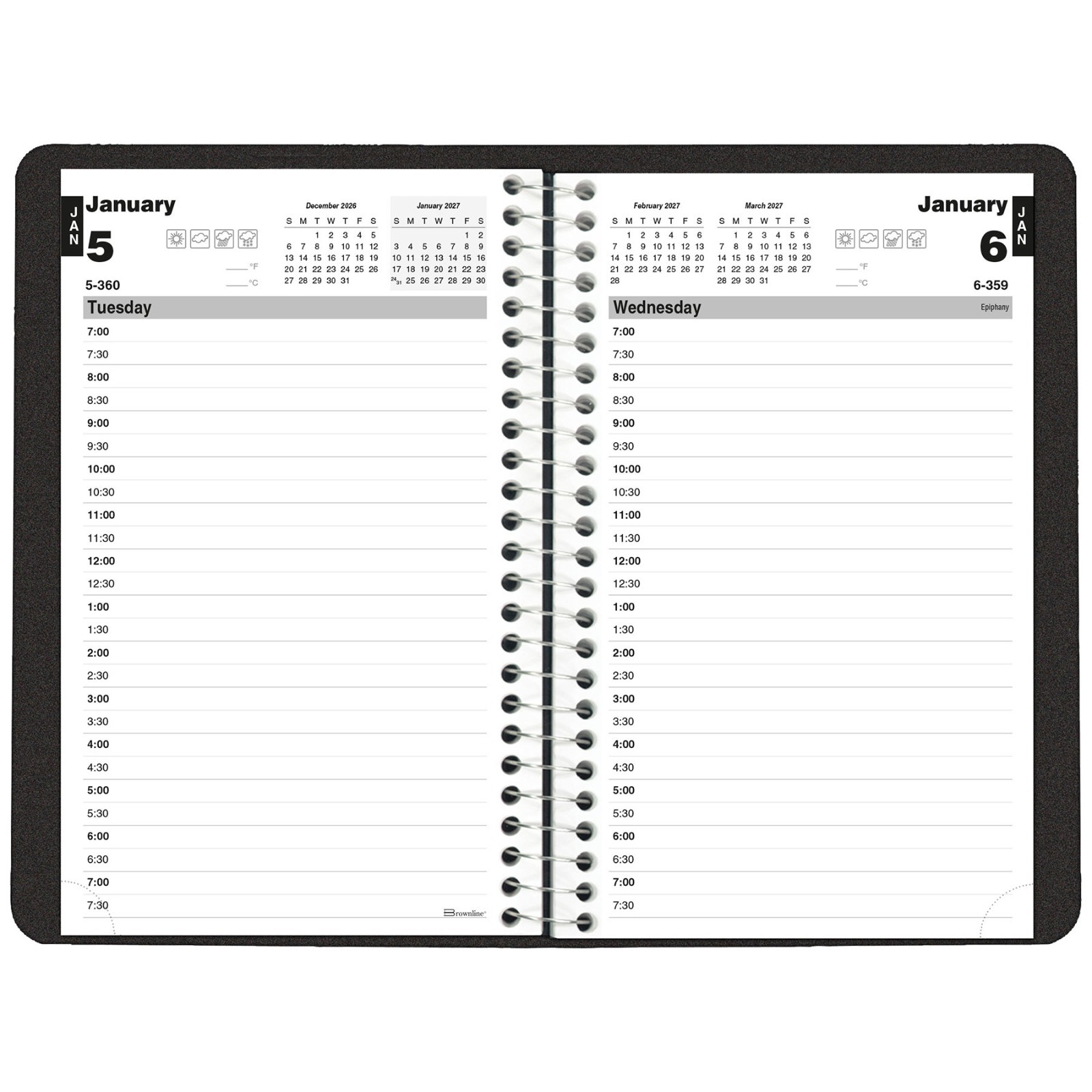 2026 Brownline C2504.81T Daily Planner Appointment Book, 8 x 5″