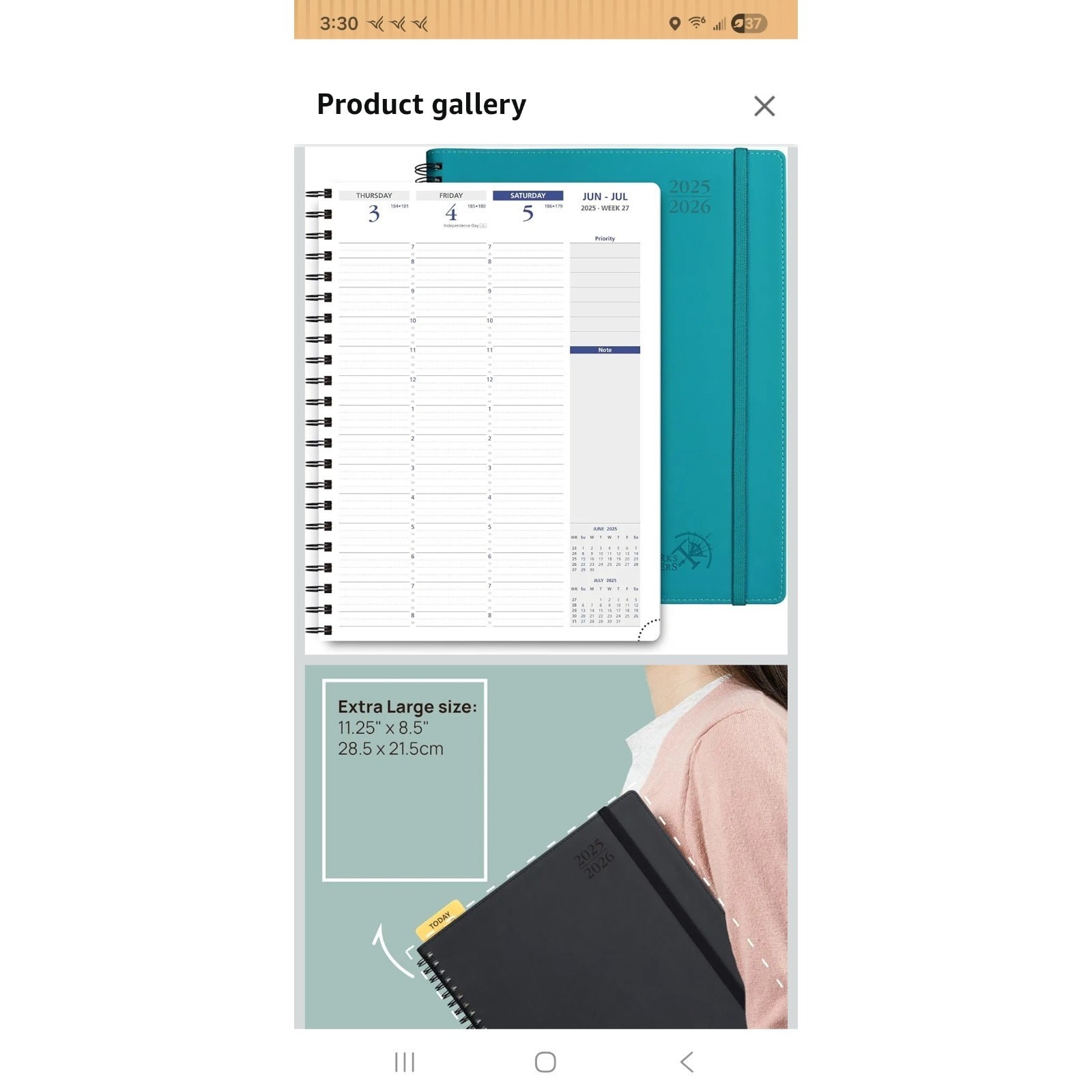 POPRUN 2025-2026 Academic Planner Spiral Bound, 8.5” x 11.25” Appointment Book