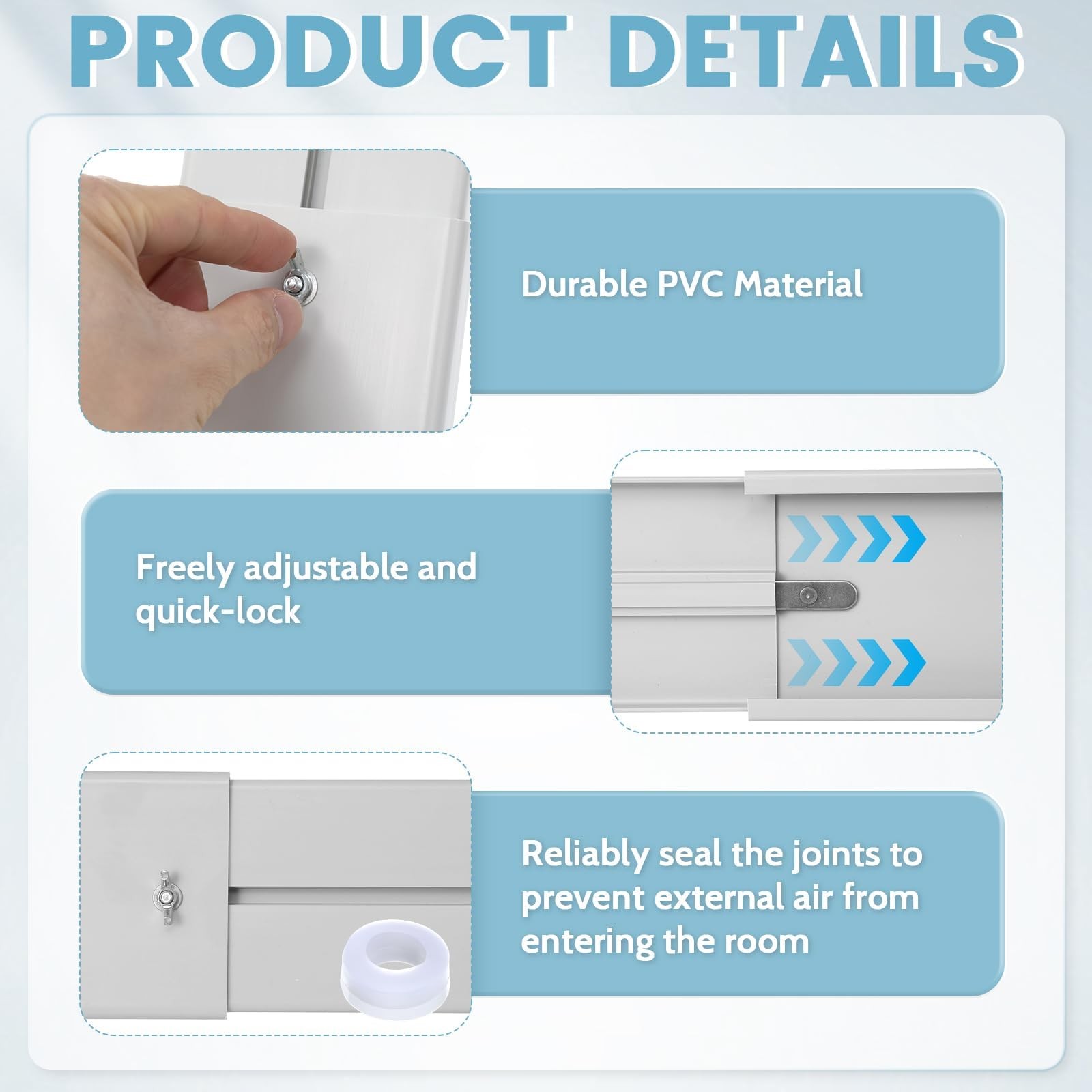 Conderyang Portable Air Conditioner Window Unit Kit with Hose Universal Gray