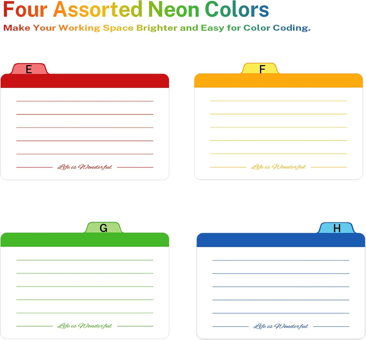 4 x 6 inches Index Card Dividers Alphabetical 4×6-24pack Normal Pattern