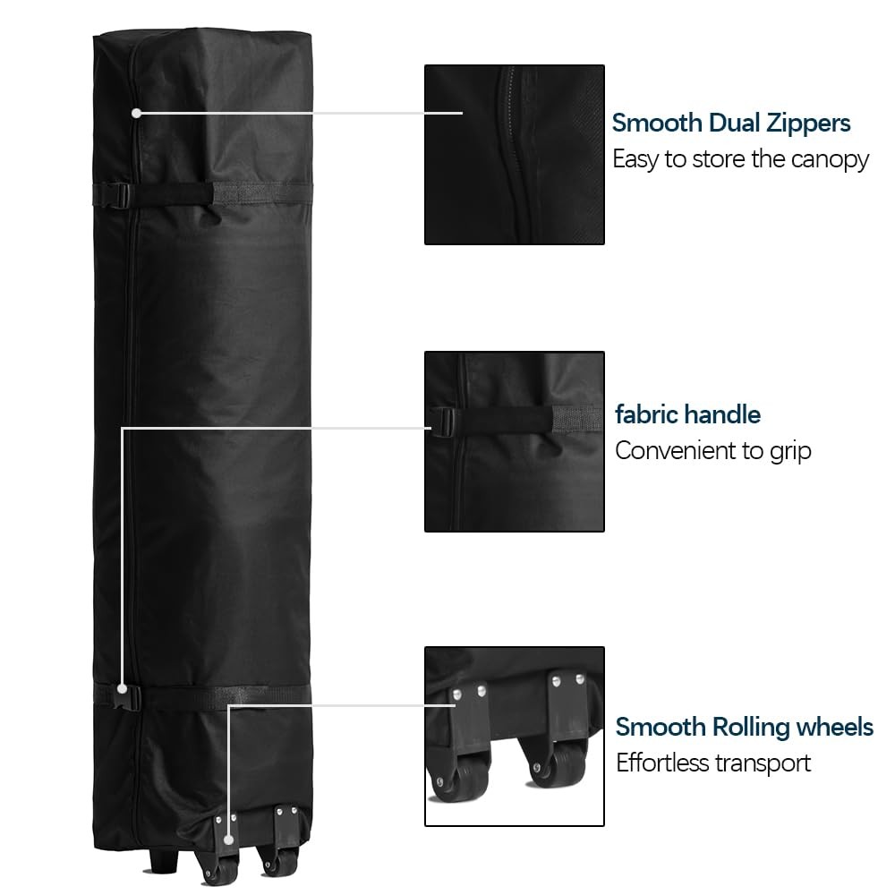 Kripowa 10X10 Pop Up Canopy Tent Waterproof Uv Blocking Heavy Duty Steel Frame