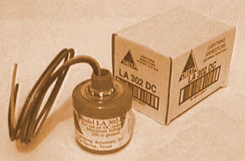 Delta Lighting Arrestor LA 302 DC for alternative energy systems up to 250 Vdc